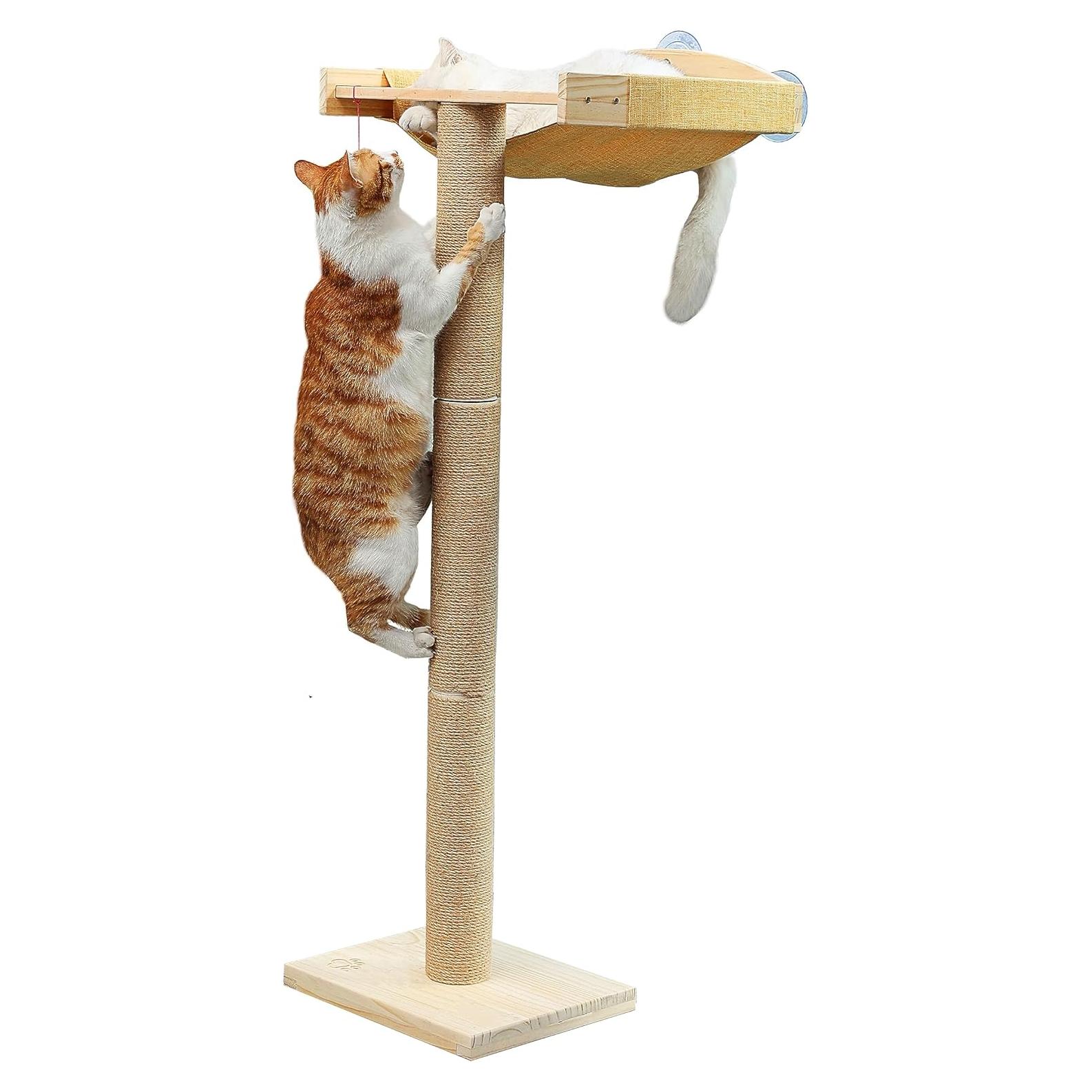 Perchera de Ventana para Gatos Caloreduce 116.84 cm con Rascador
