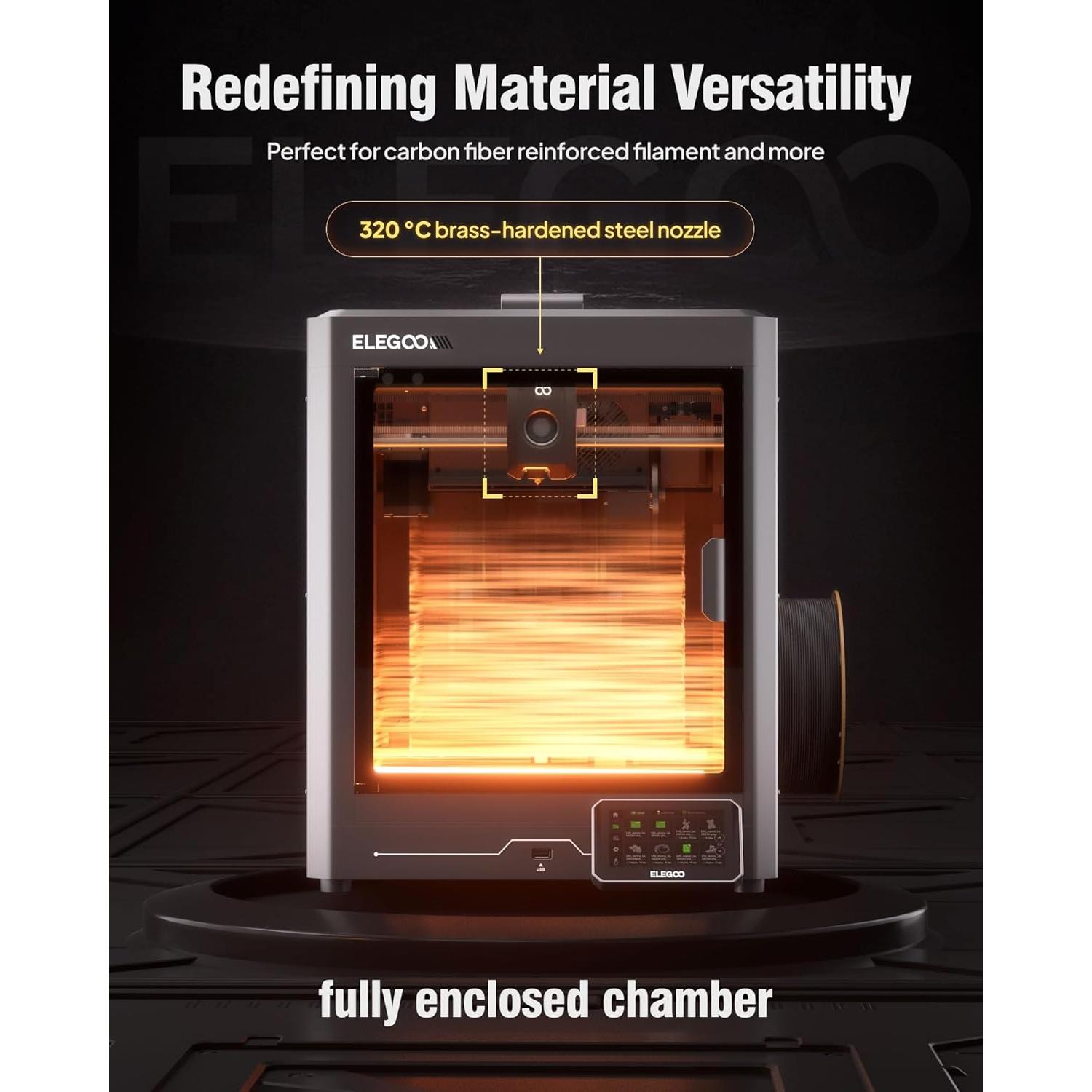 Impresora 3D ELEGOO Centauri Carbon, 256x256x256 mm, 500 mm/s