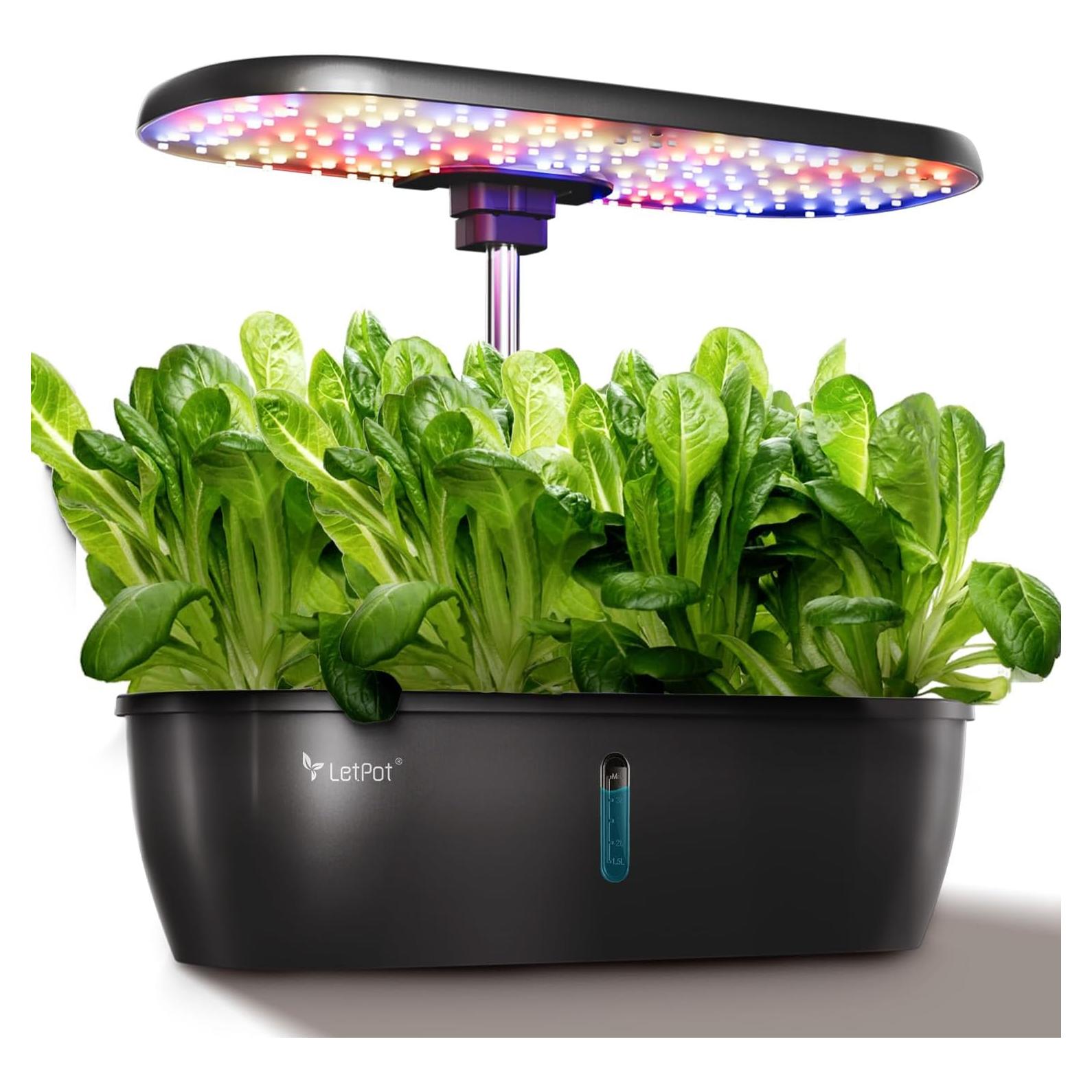 Kit Hidropónico LETPOT Classic 12 Cápsulas, Luz LED 24W