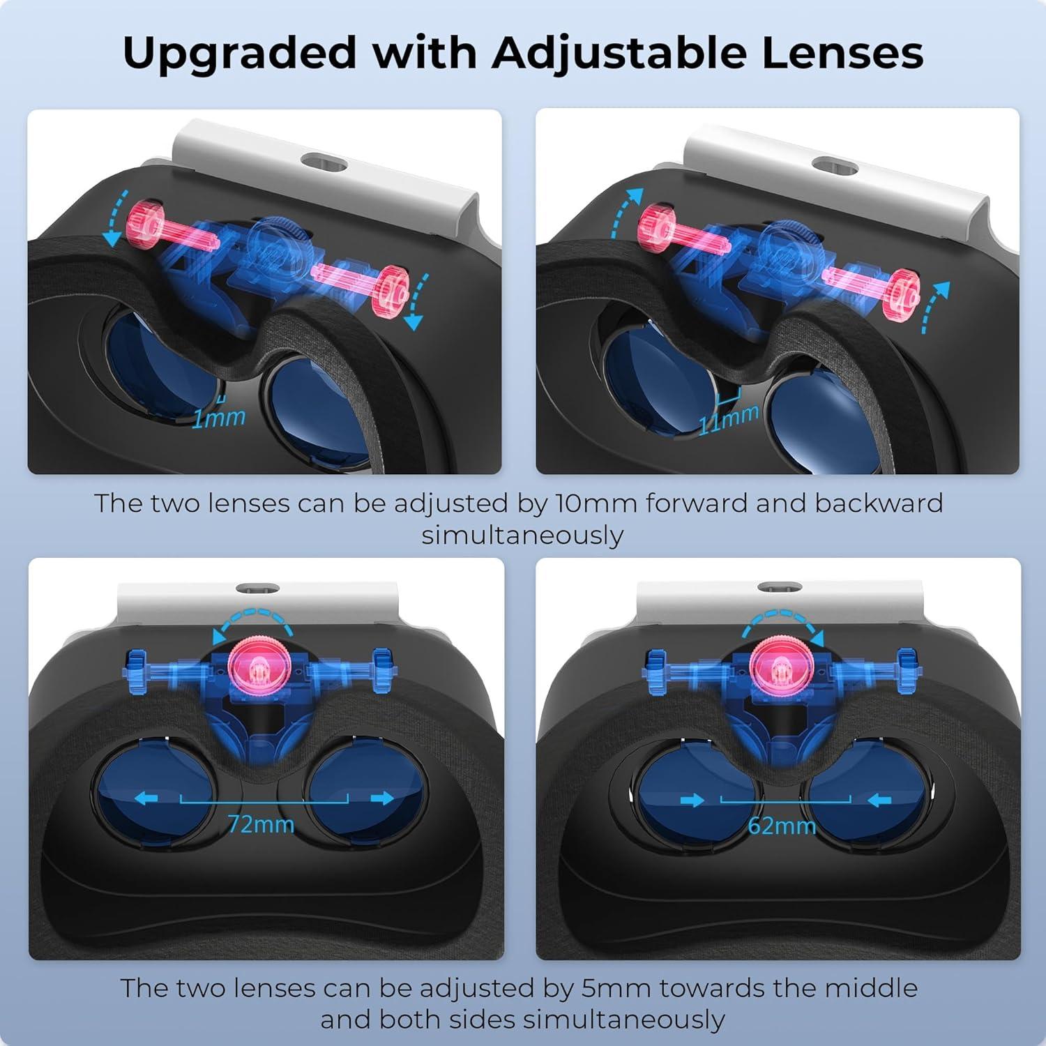 Auriculares VR GAEKOL para Nintendo Switch y OLED con correa Elite