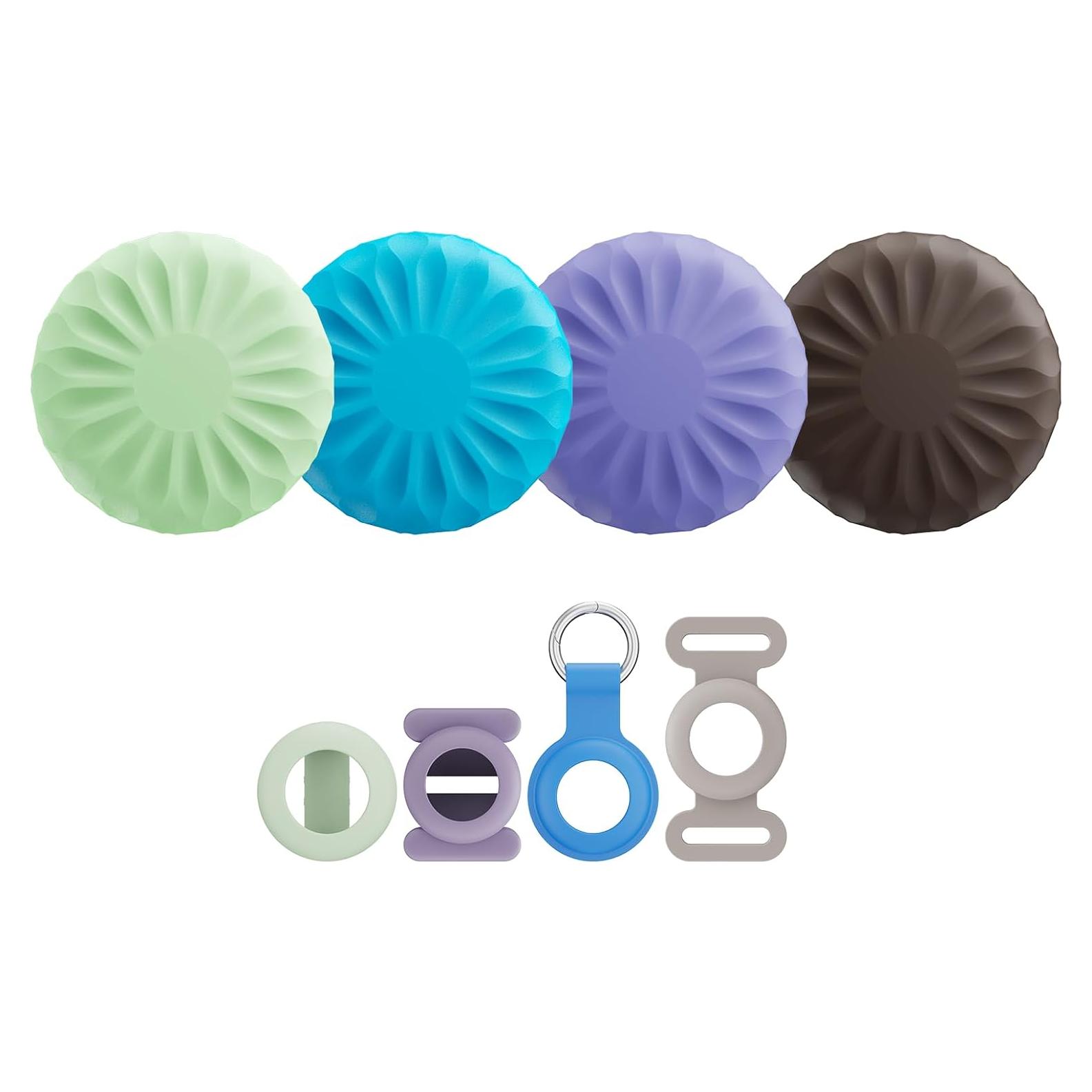 Localizadores ANNNWZZD Air Tags 4 Pack con llaveros