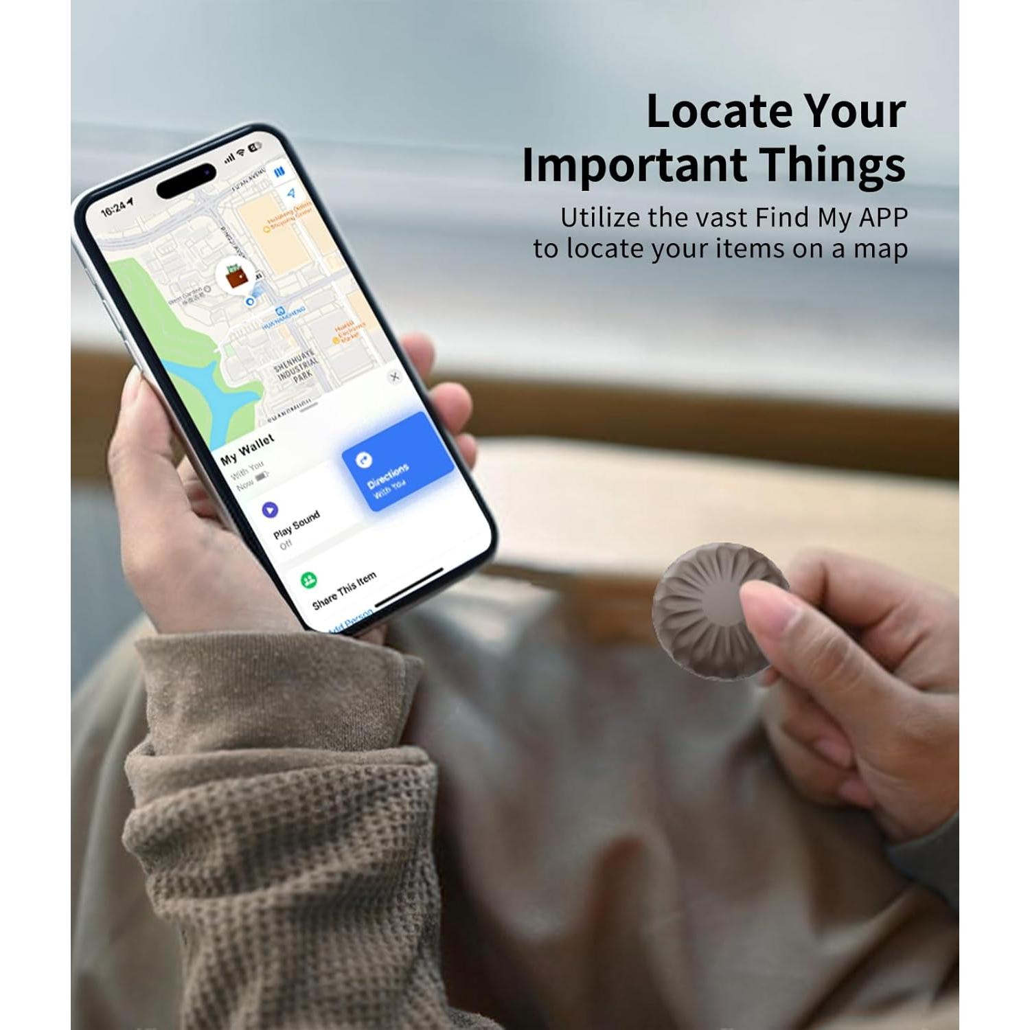 Localizadores ANNNWZZD Air Tags 4 Pack con llaveros