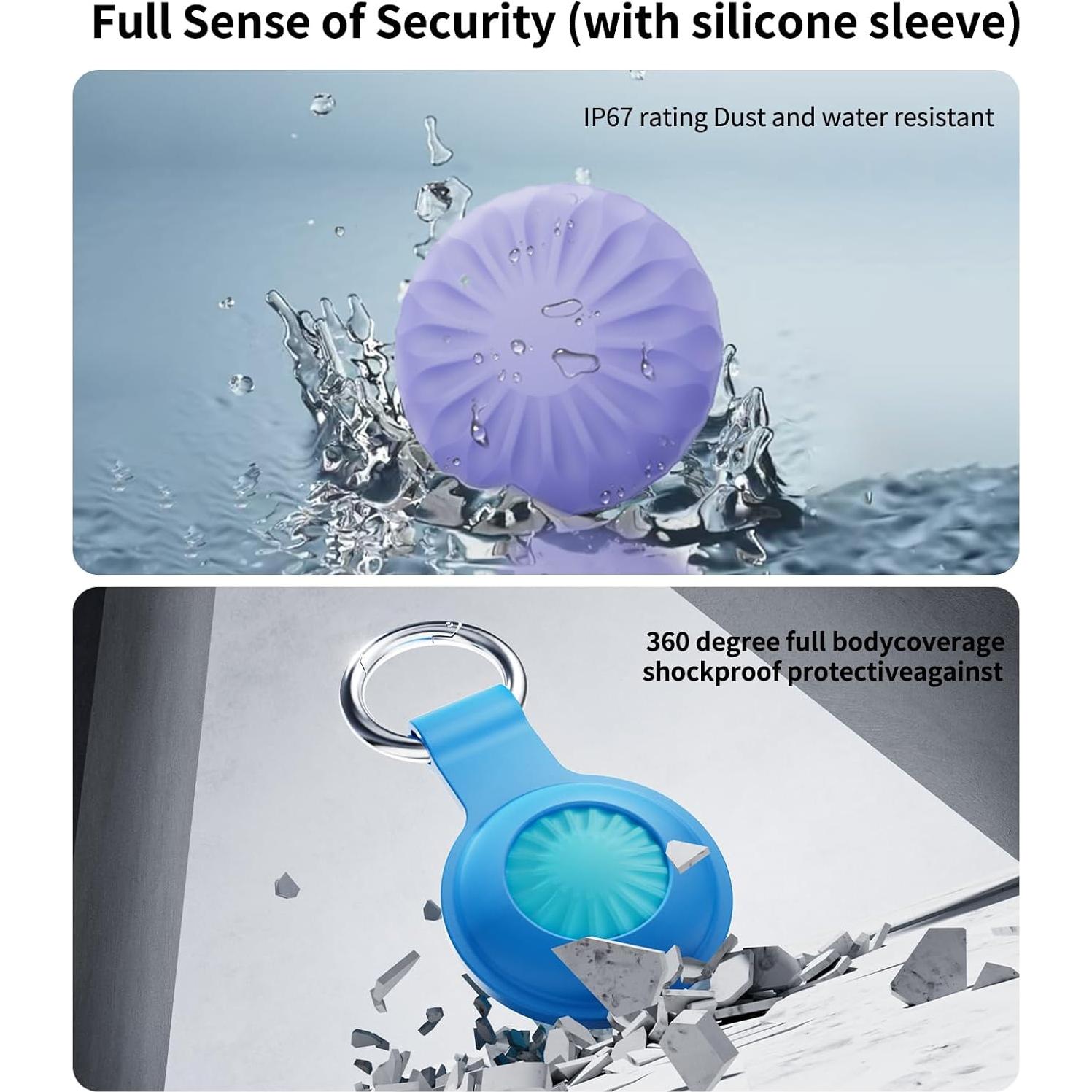 Localizadores ANNNWZZD Air Tags 4 Pack con llaveros