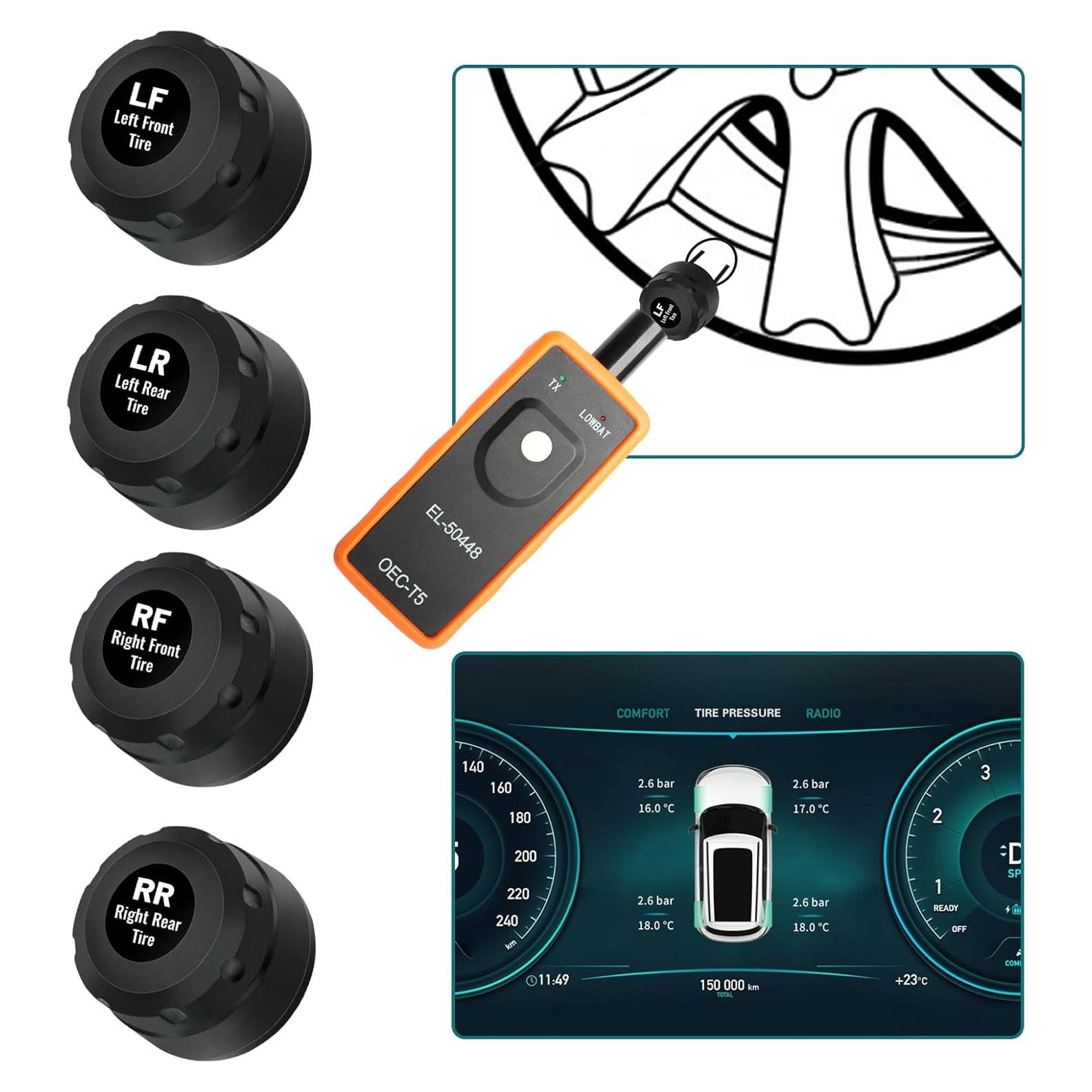 Sensor TPMS Masoll para GM Chevy Buick Cadillac 4 Piezas