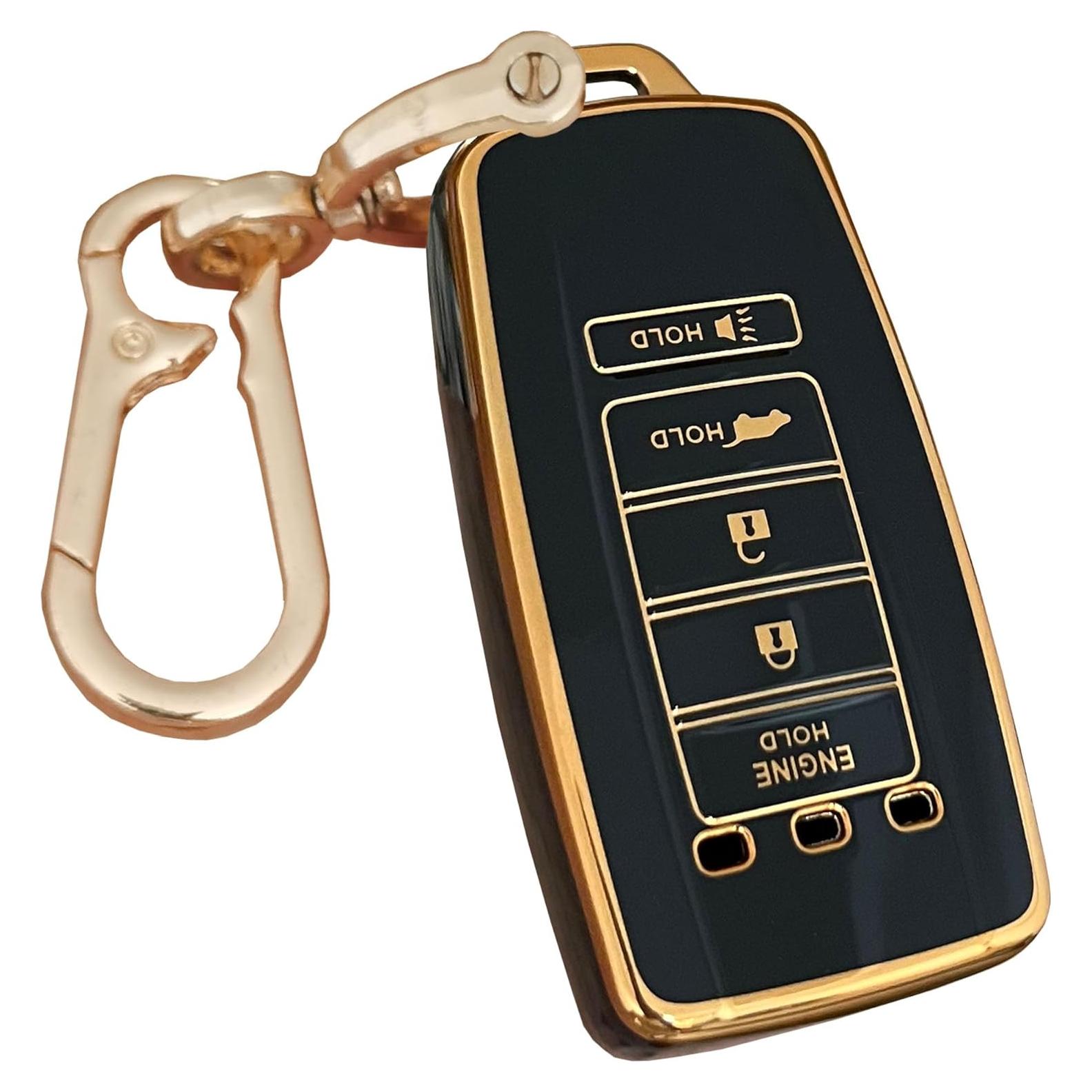 Cubierta de llave Acura AIOEUOIA 5 botones TPU Negro