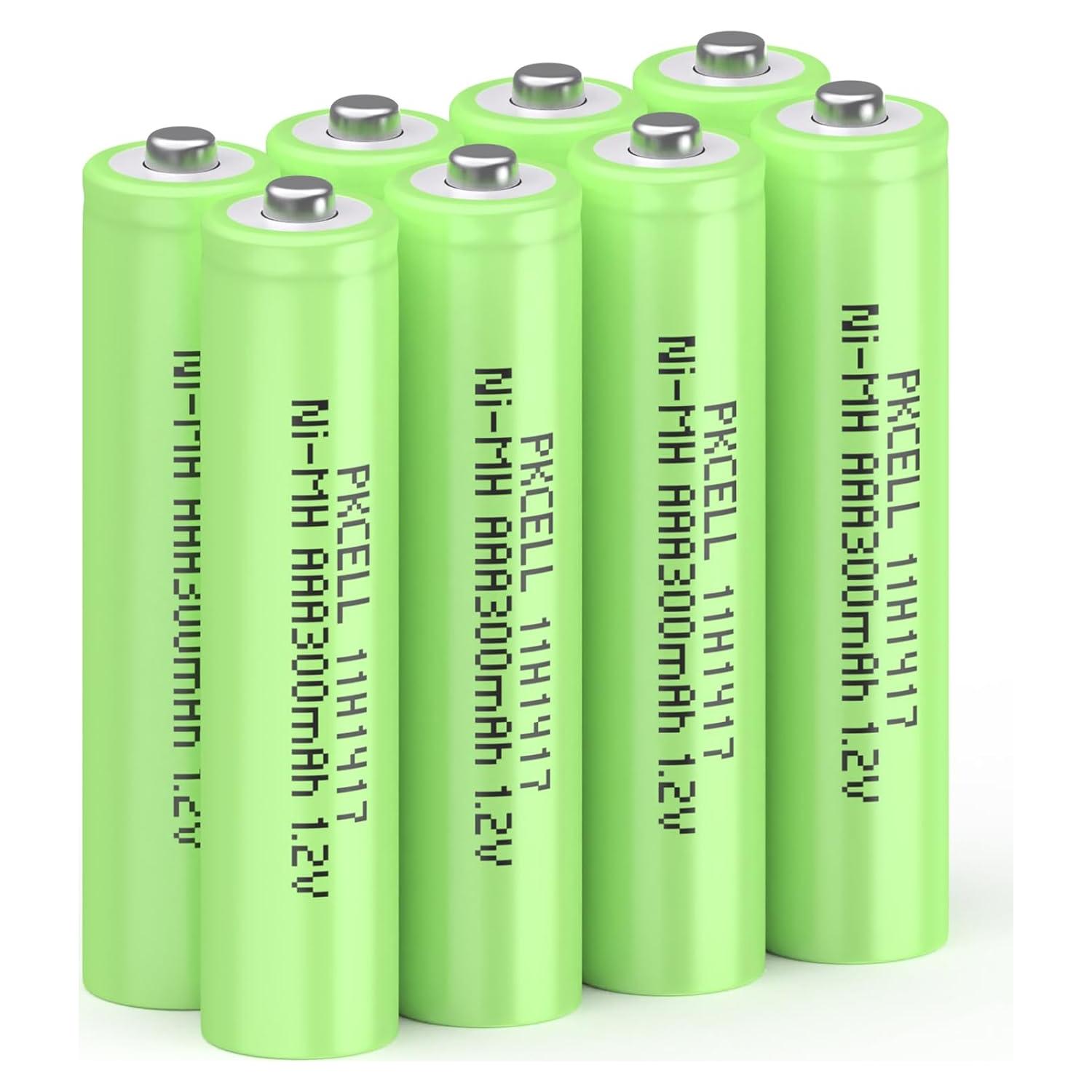 Baterías Recargables AAA PKCELL 1.2V 300mAh Paquete de 8