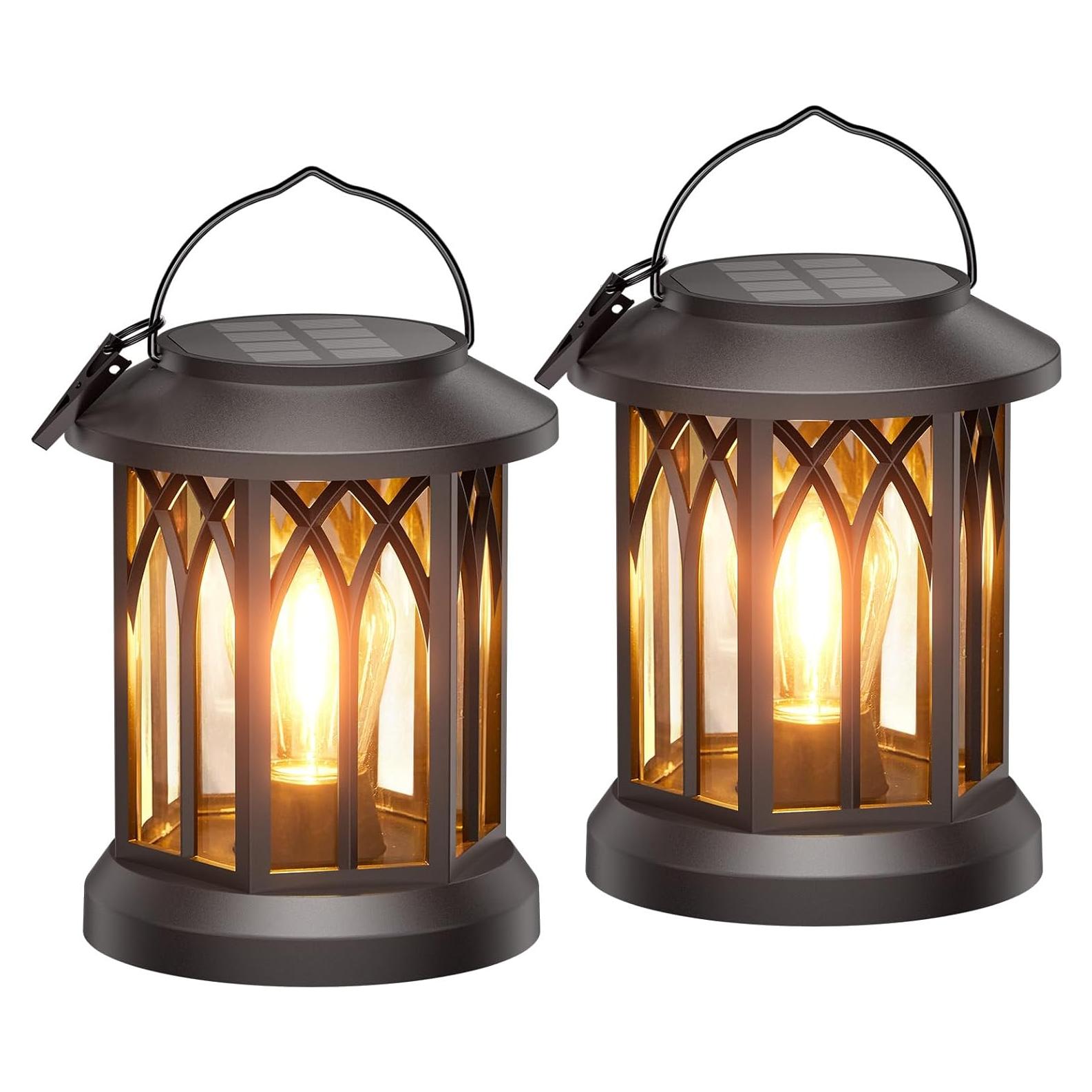 Linternas Solares WdtPro 2 Paquete LED Impermeables