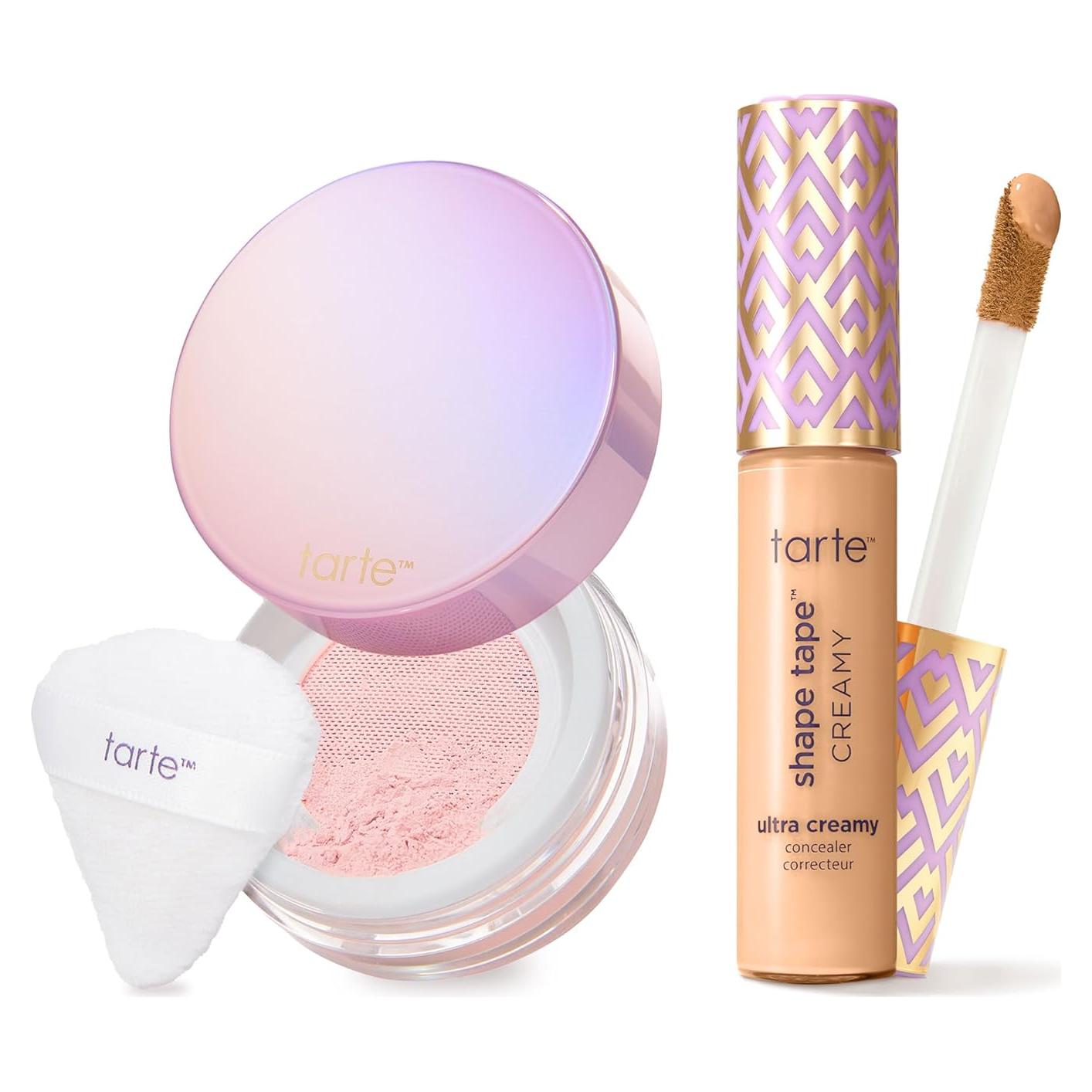 Corrector Cremoso Tarte Shape Tape + Polvo Fijador Sin Pliegues