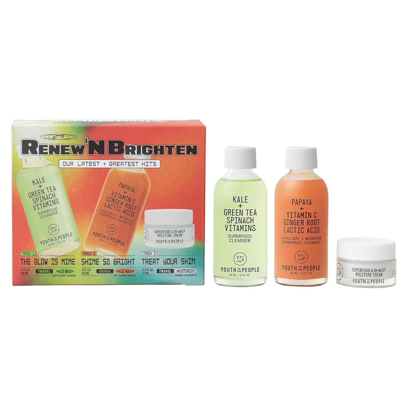 Conjunto de Cuidado de Piel Youth To The People - 3 Piezas Mini