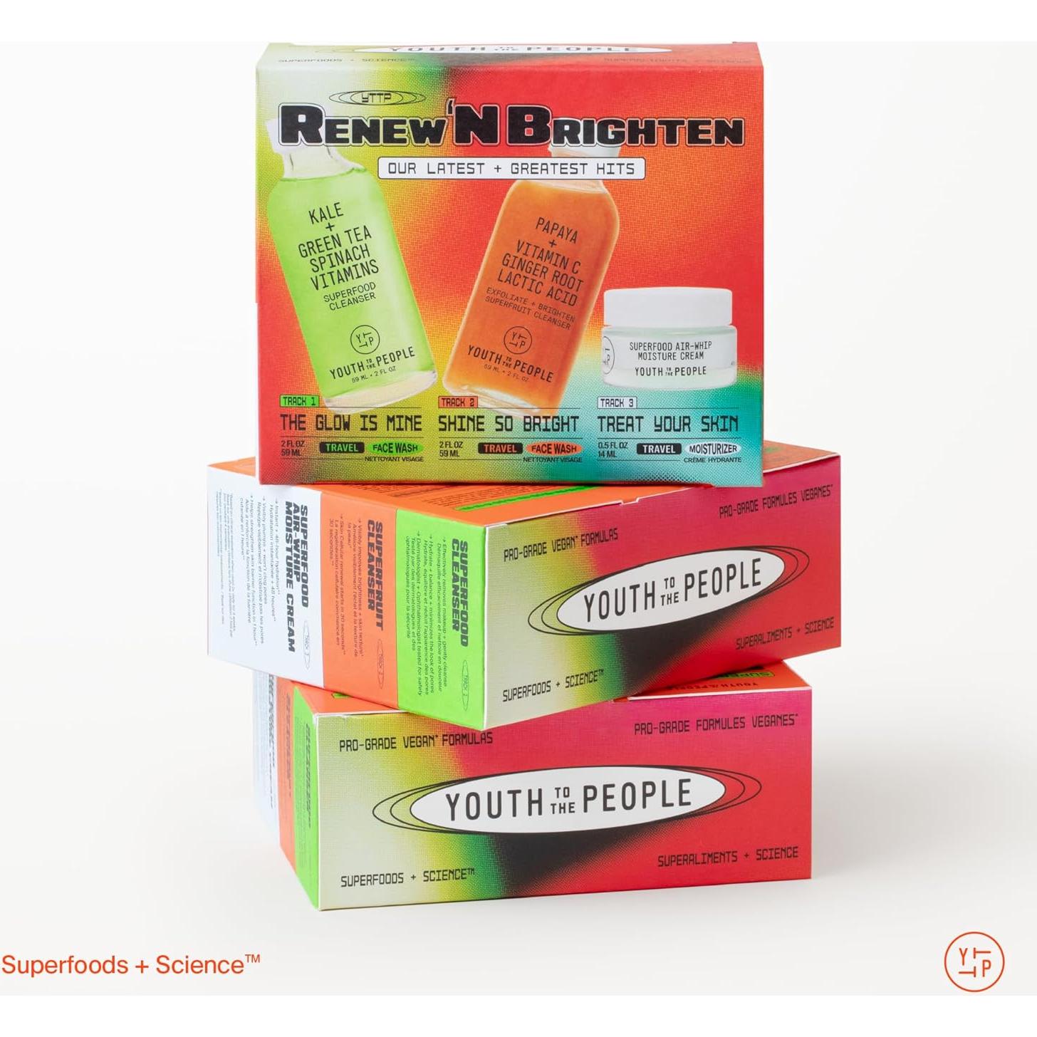 Conjunto de Cuidado de Piel Youth To The People - 3 Piezas Mini