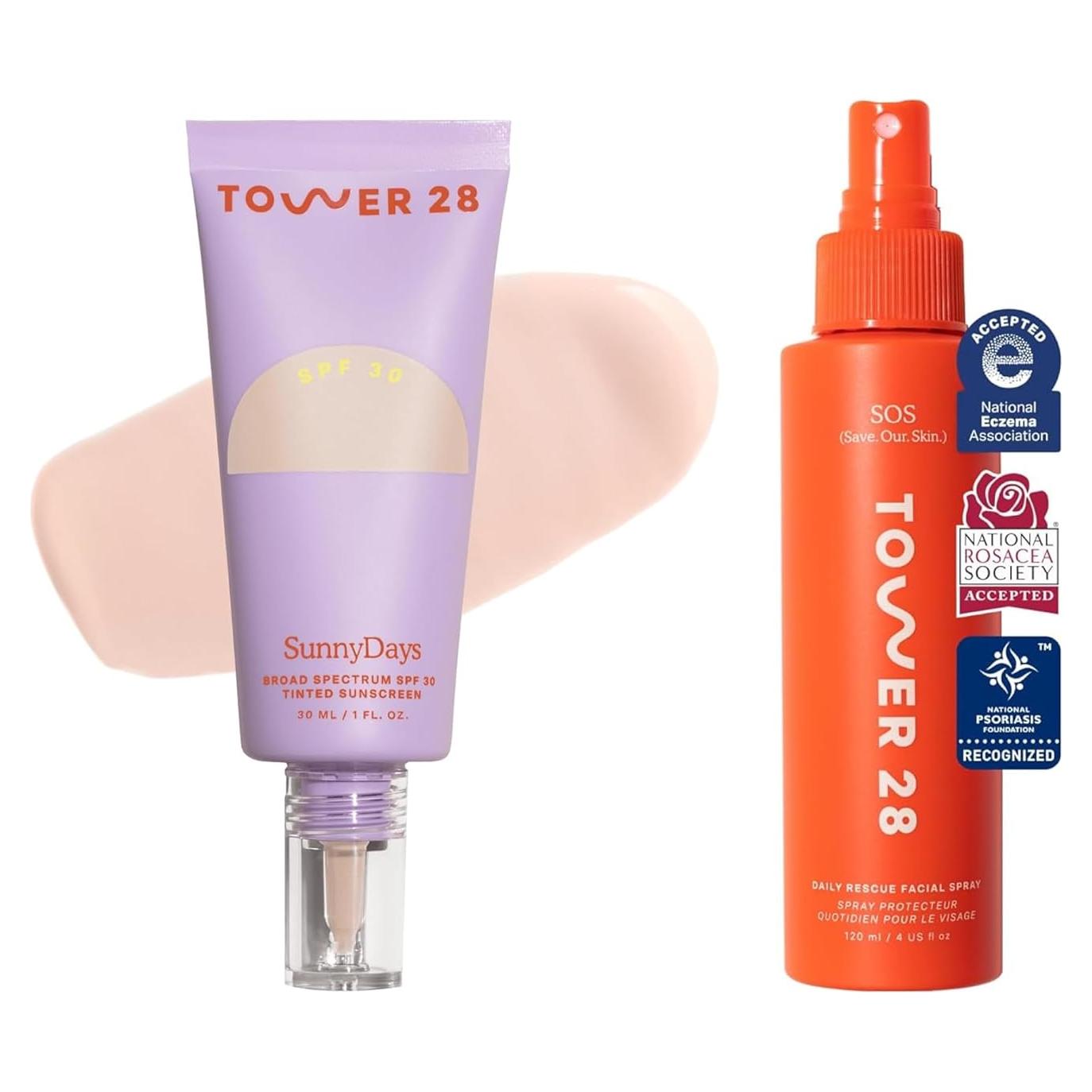 Tower 28 Spray SOS Facial 118 ML + Protector Solar SPF 30