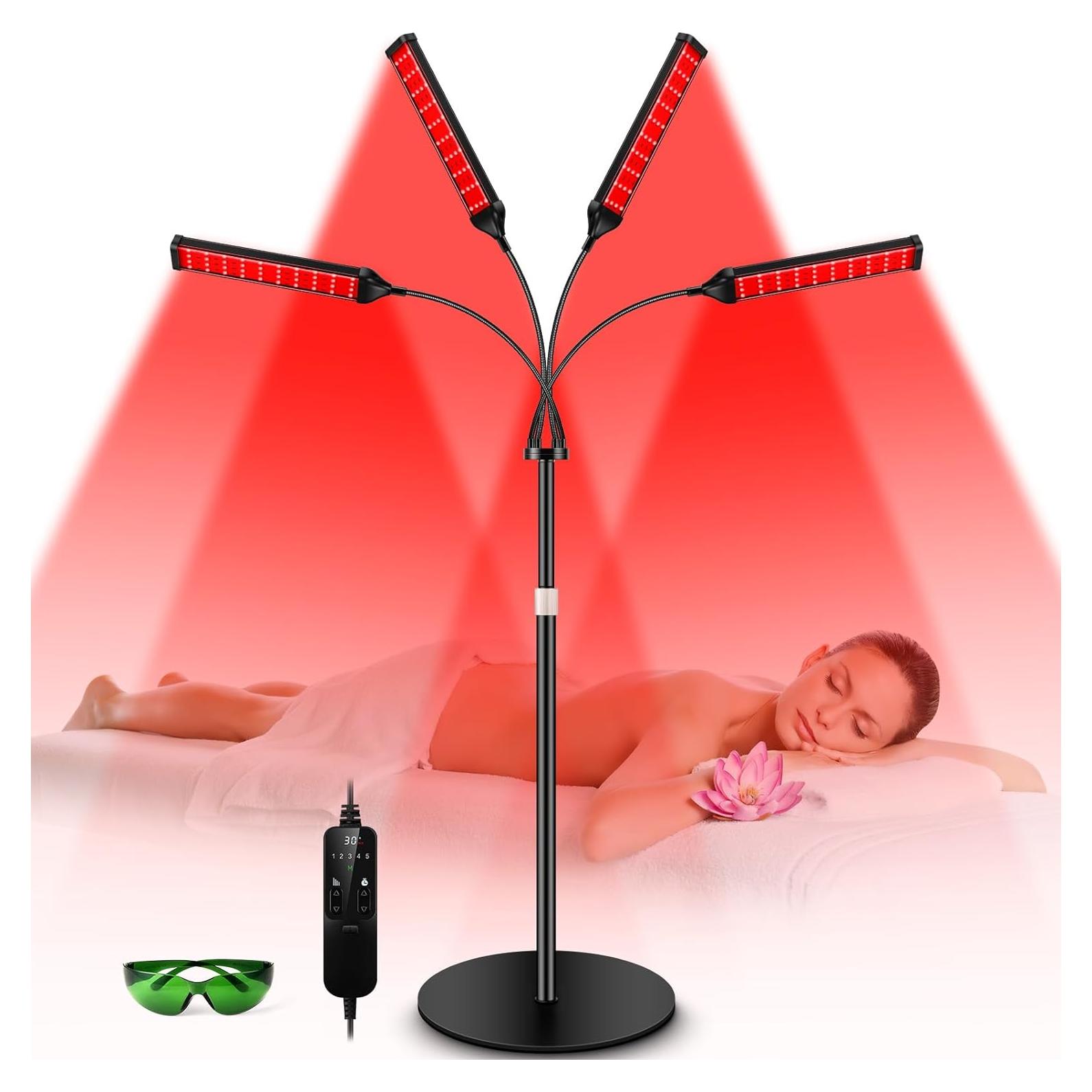 Lámpara de Terapia de Luz Roja Viconor 4 Cabezas 660nm 850nm