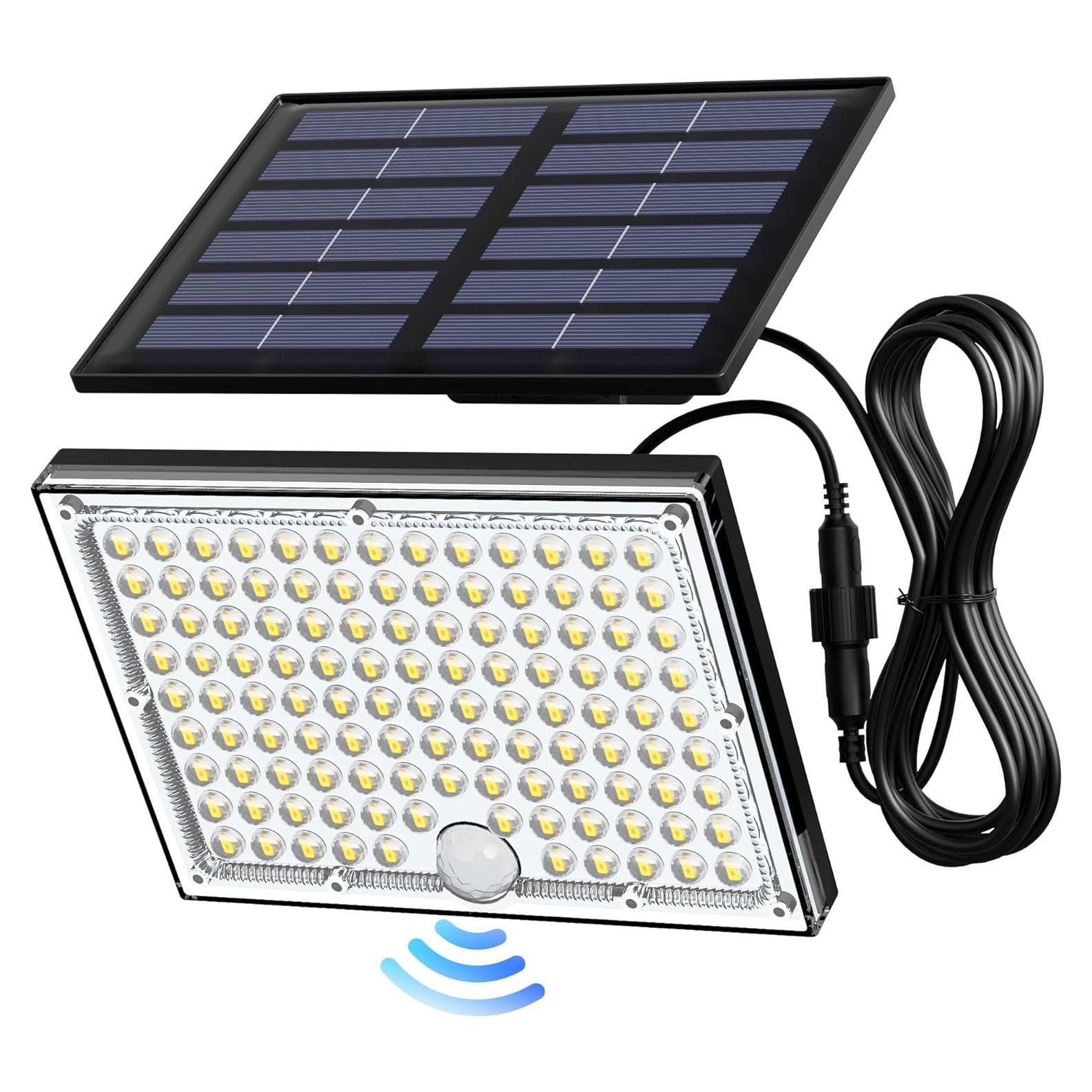 Luces Solares Exteriores JACKYLED 113 LEDs con Sensor Movimiento