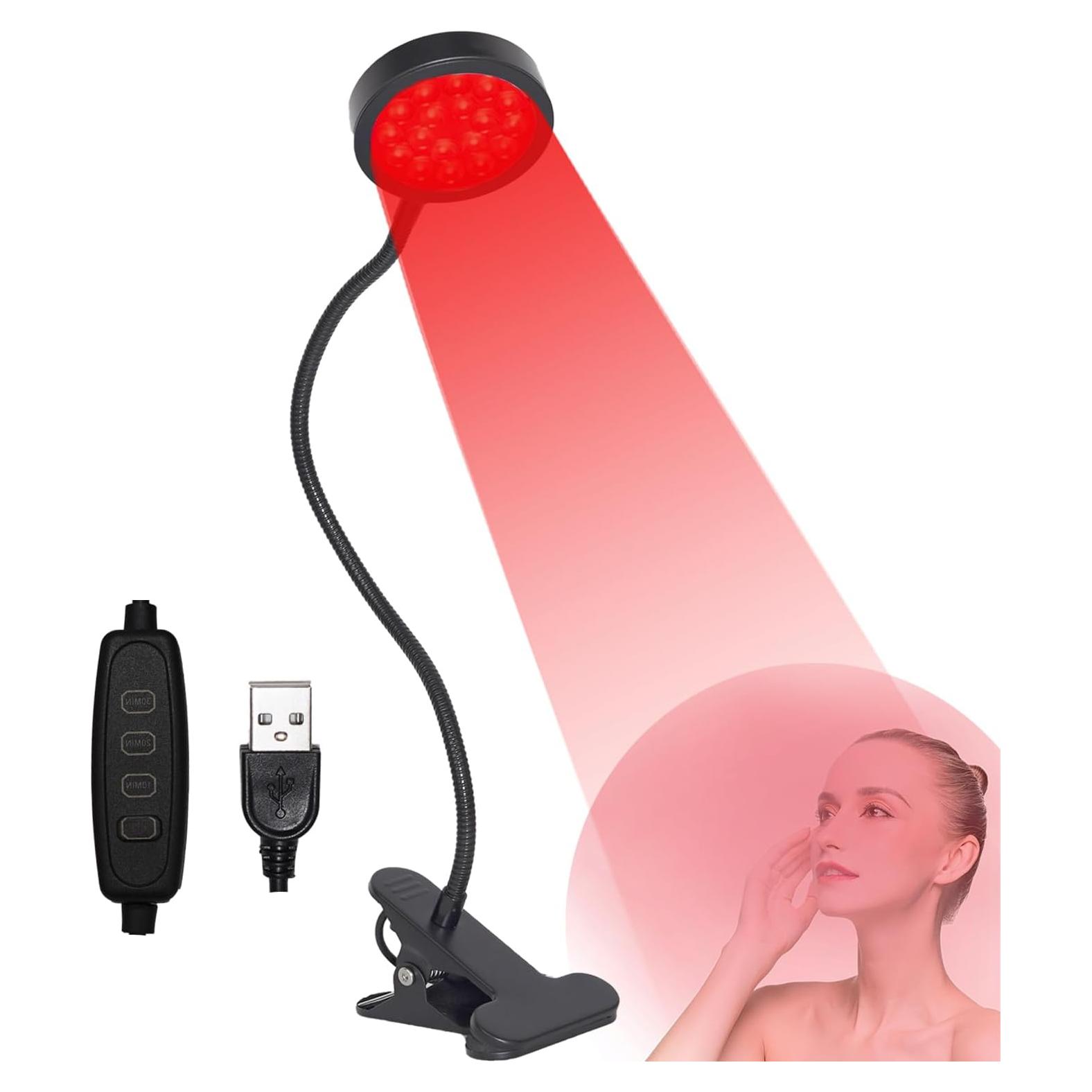 Lámpara Terapia Luz Roja U4GLORY 18 LEDs 660/850nm Ajustable