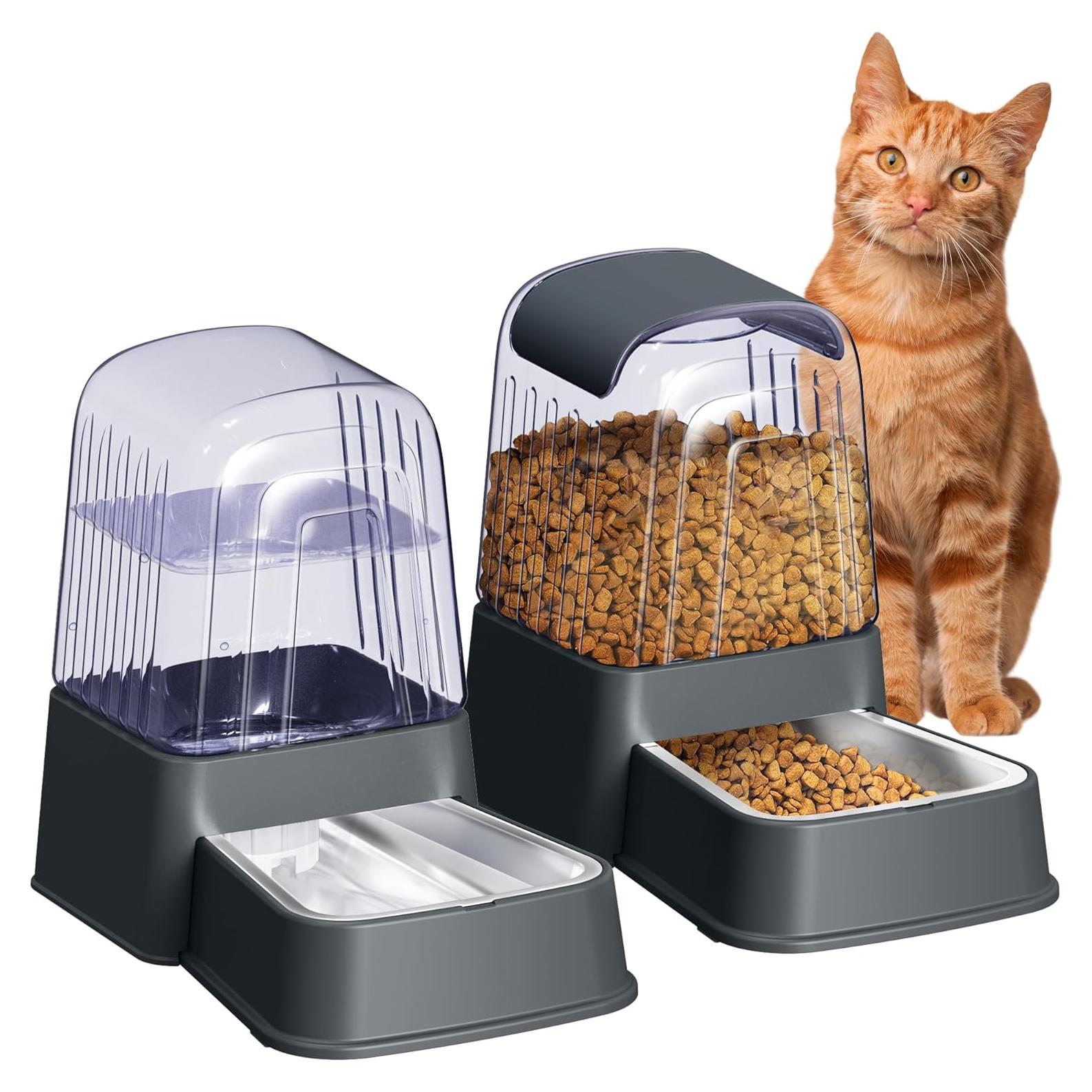 Dispensador automático de comida y agua Hipidog 3.5L gris