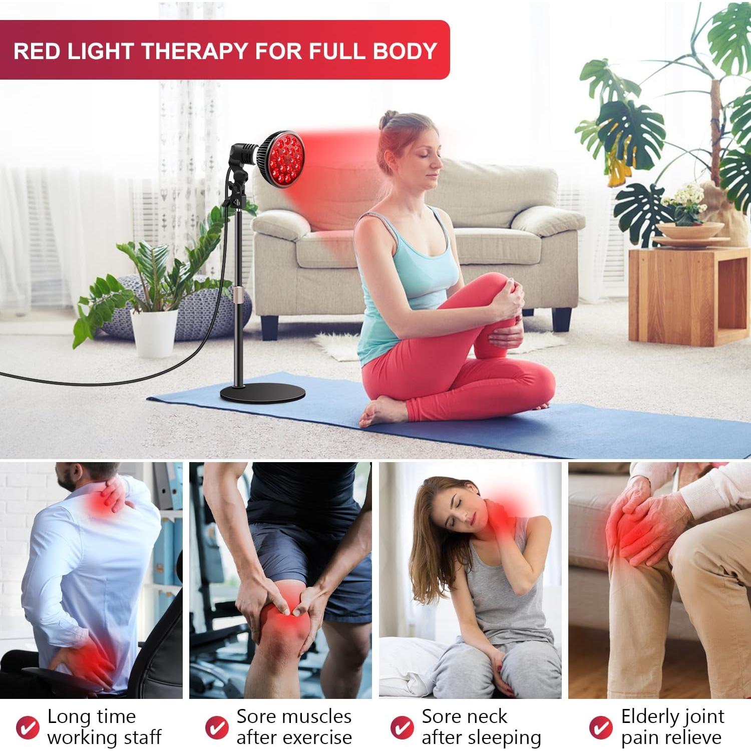 Lámpara Terapia Luz Roja Wolezek - Soporte Ajustable 25-42cm