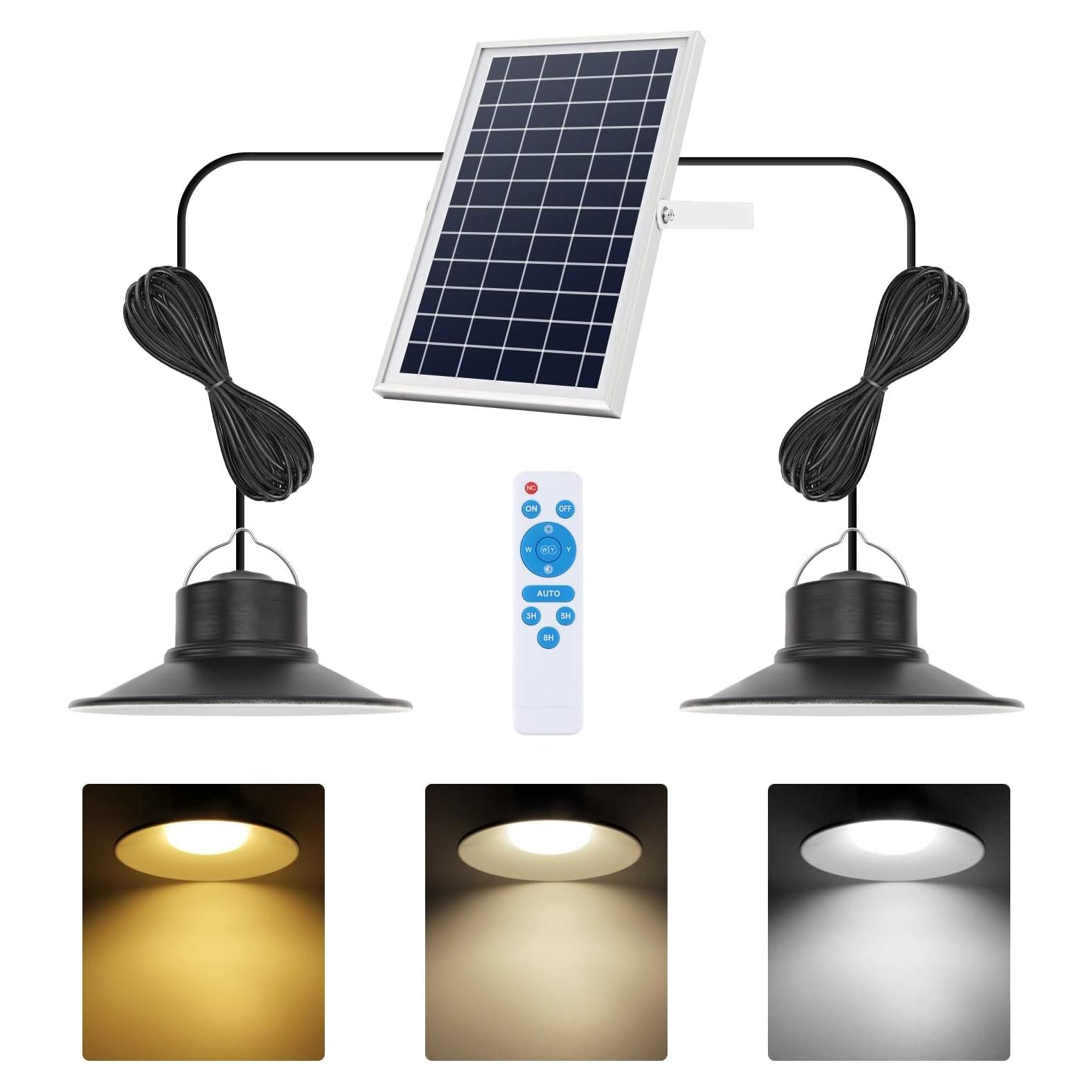 Luces Solares NIORSUN LED 2 Paquete 3 Colores Regulables