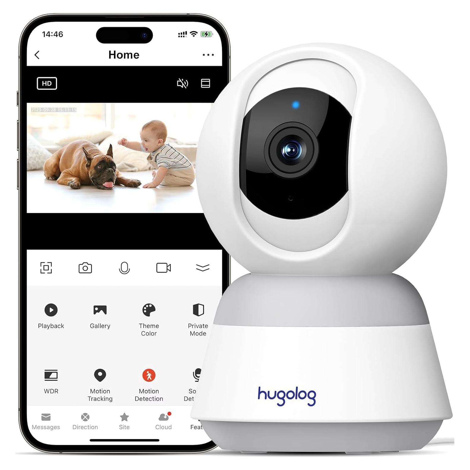 Cámara de Seguridad Hugolog 3K 5MP Interior con IA