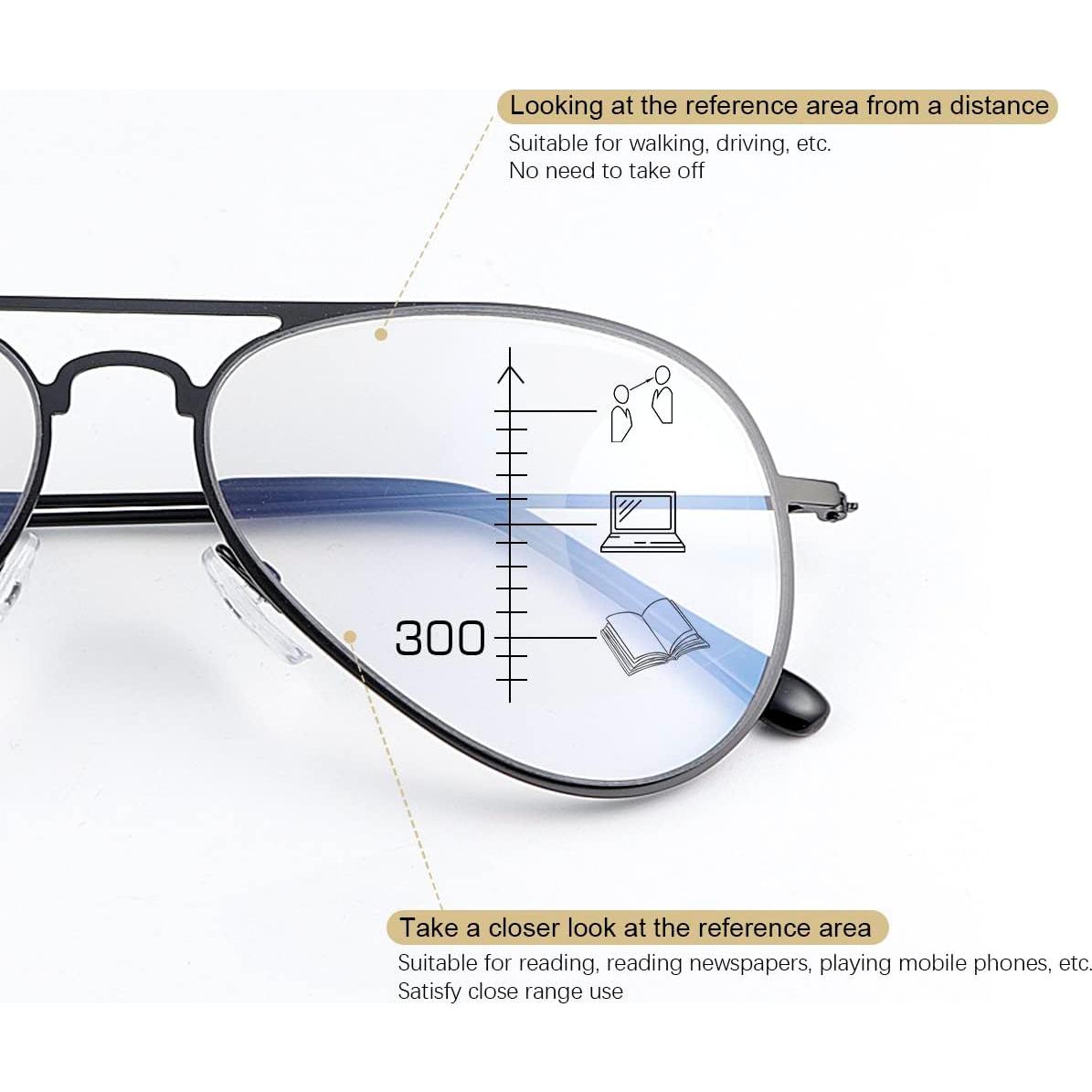 Gafas de lectura progresivas MIRYEA foto-cromáticas UV400