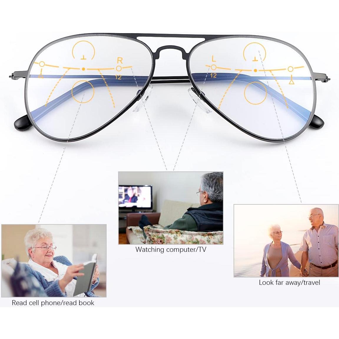 Gafas de lectura progresivas MIRYEA foto-cromáticas UV400