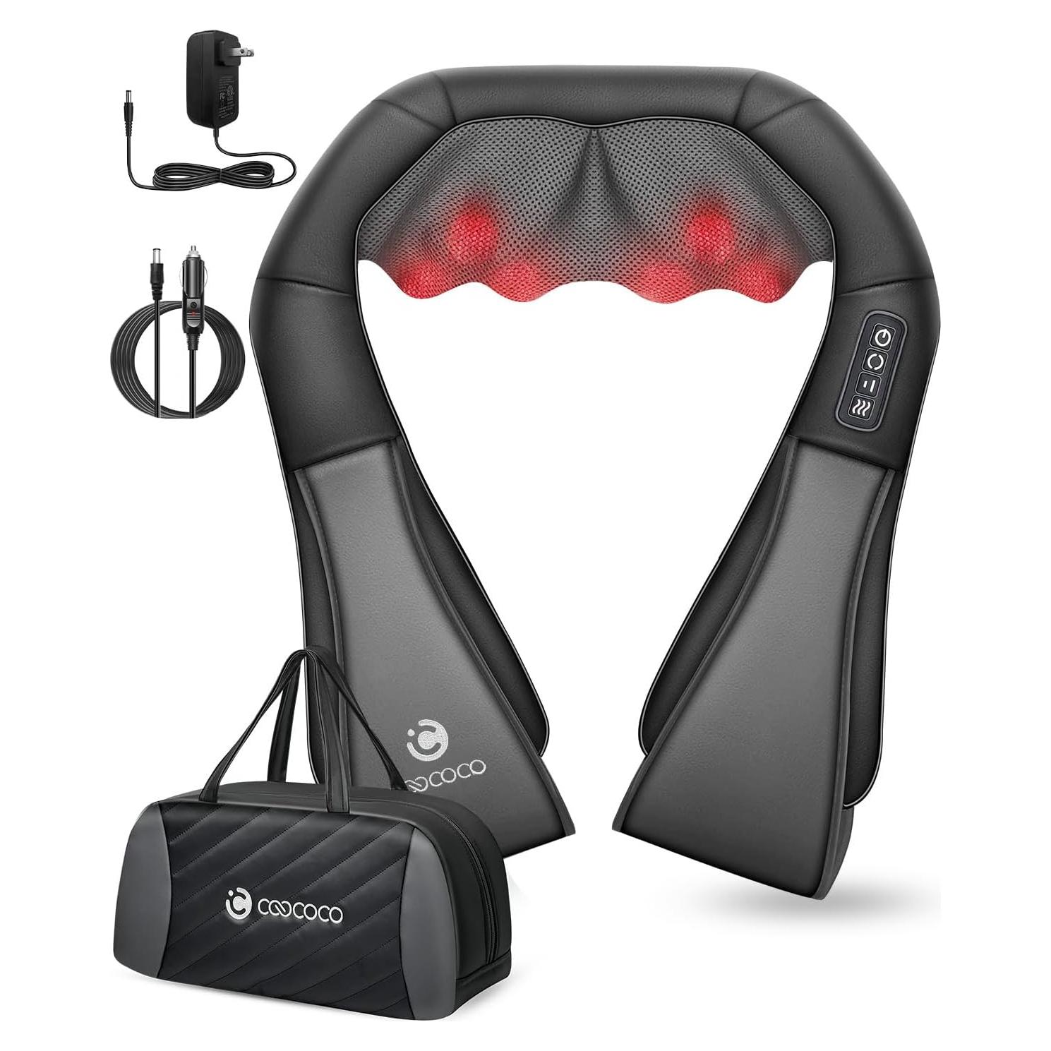 Masajeador de Cuello y Espalda CooCoCo Shiatsu 3D con Calor