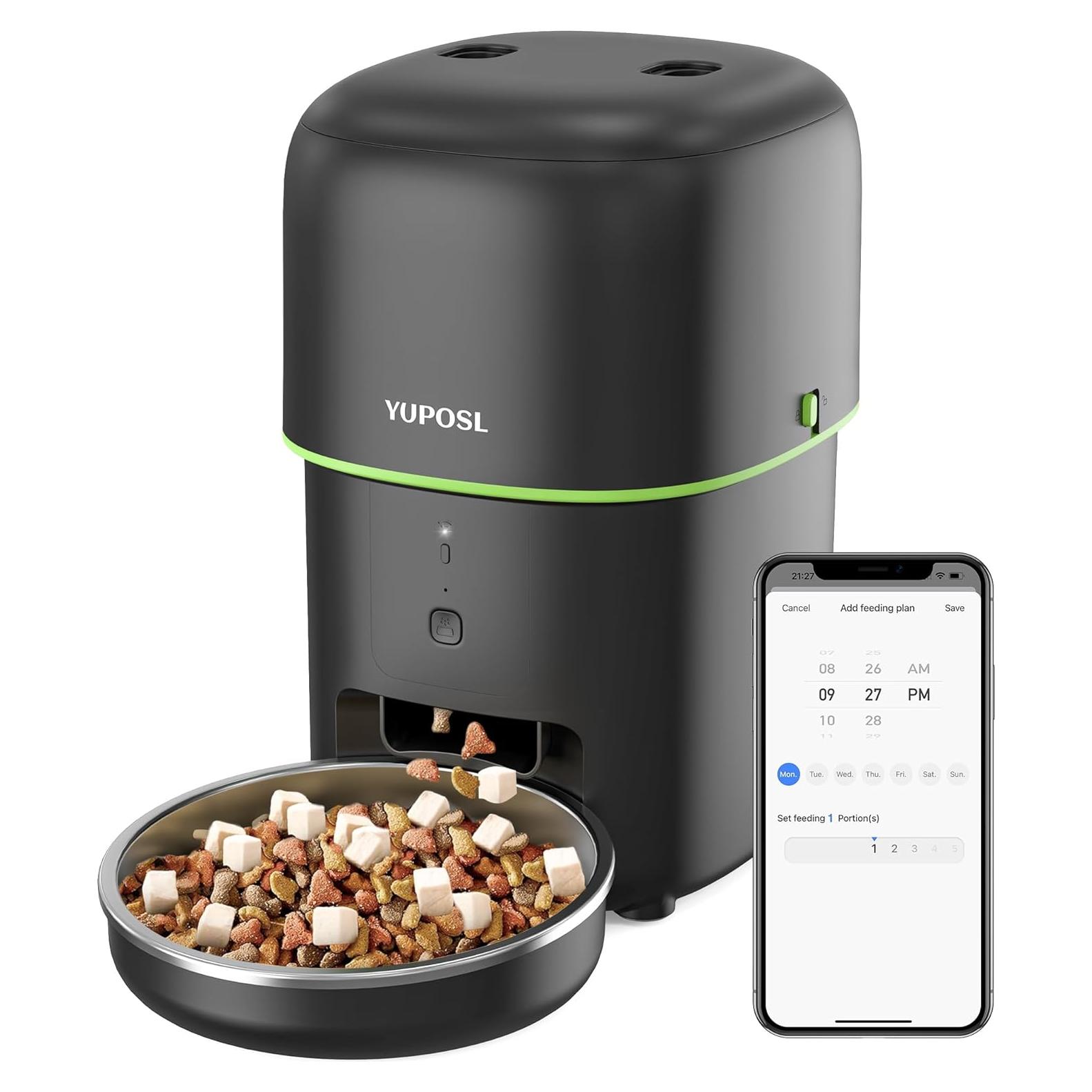Dispensador Automático de Comida para Gatos Yuposl 2L WiFi