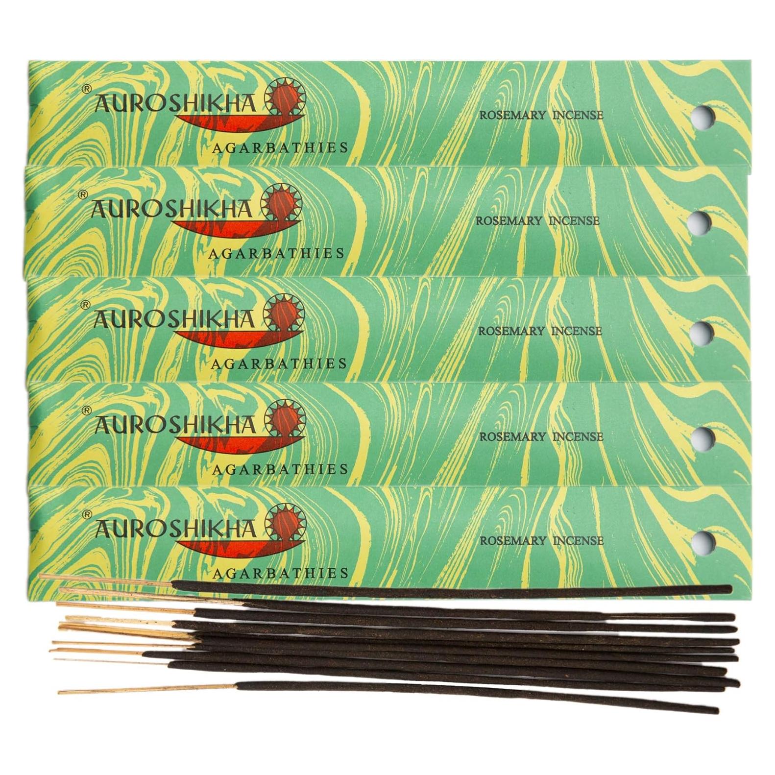Incienso Auroshikha Romero Natural - Paquete de 5 Varitas