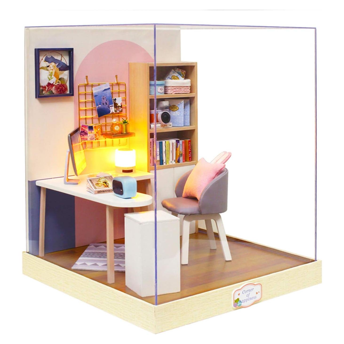 Casa de Muñecas Flever DIY Miniatura con Muebles 9x9x11cm