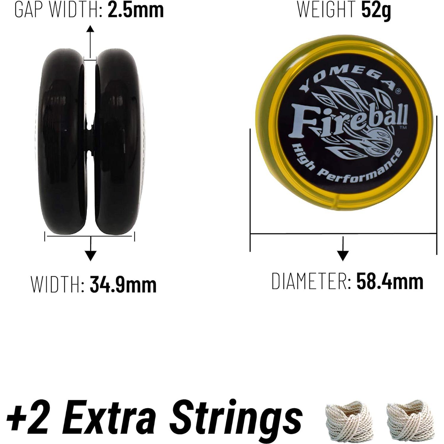 Yoyo Yomega Fireball Transaxle Amarillo y Negro 52g