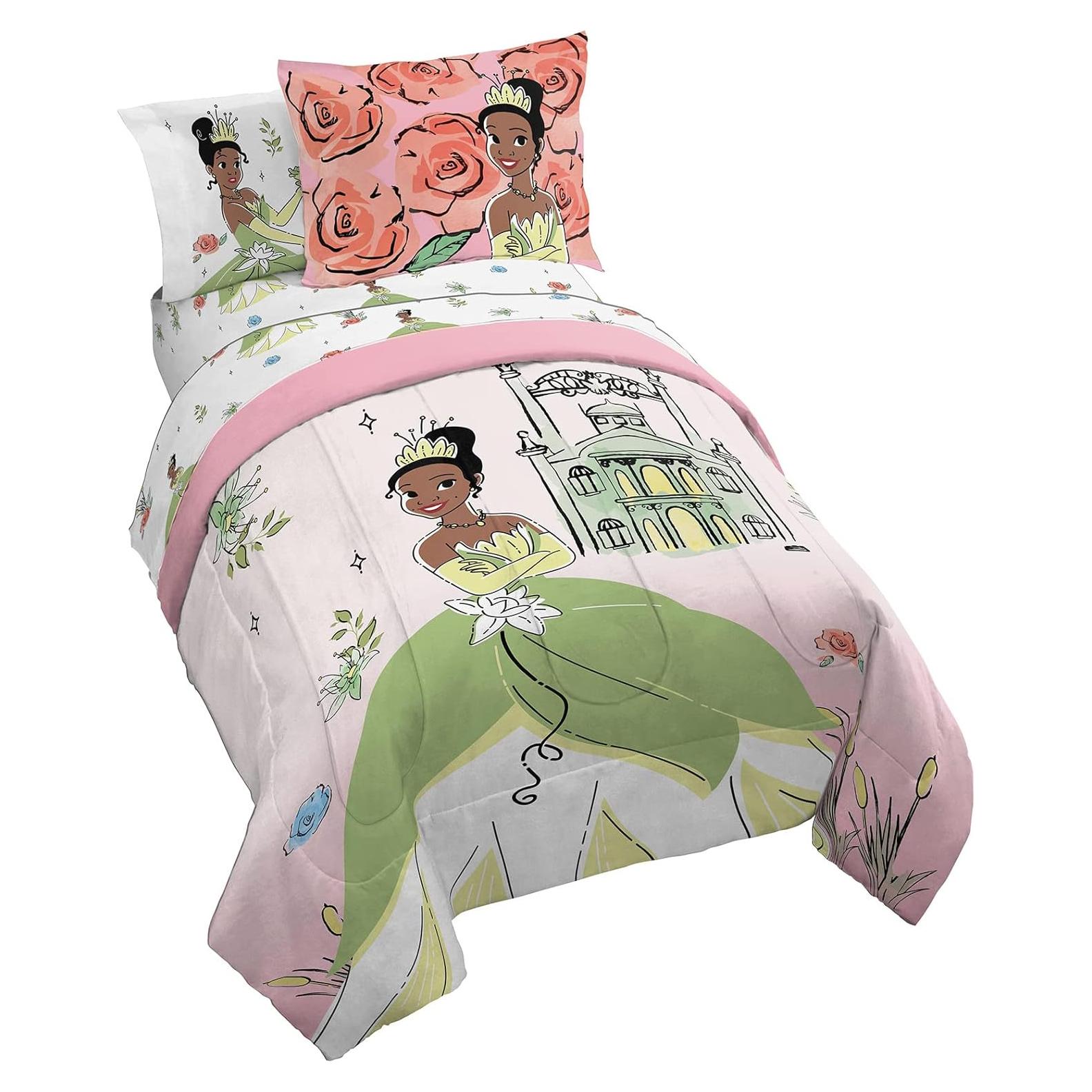 Juego de Cama Twin Jay Franco La Princesa y El Sapo 5 Piezas