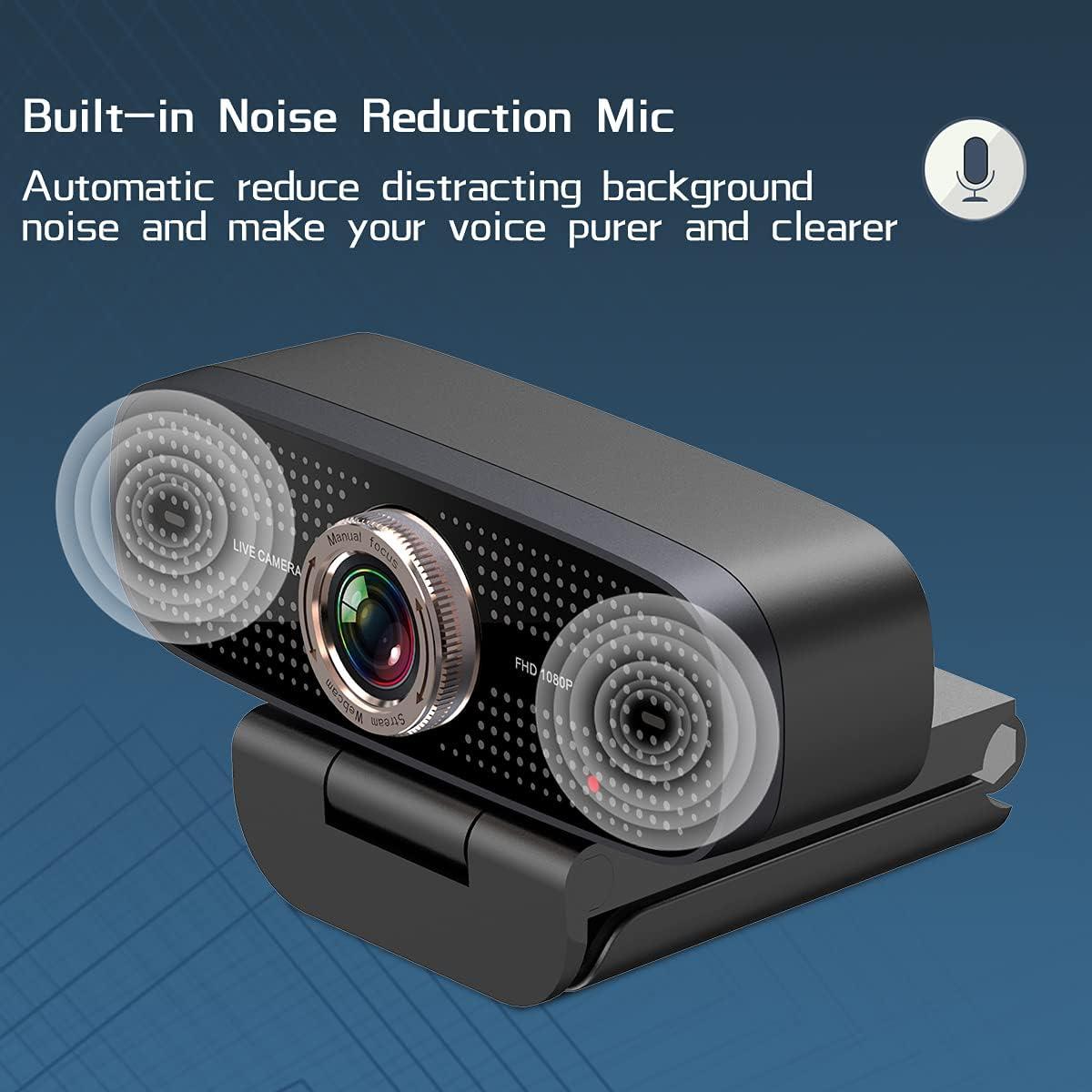 Cámara Web JETAKu 927 HD 1080P con Micrófono Estéreo USB