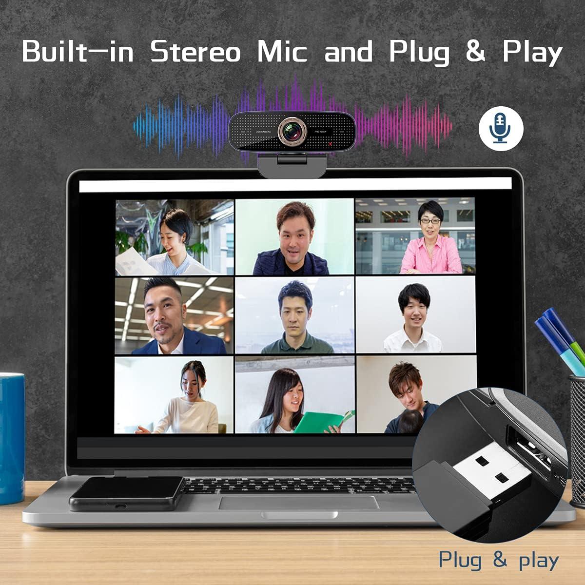 Cámara Web JETAKu 927 HD 1080P con Micrófono Estéreo USB