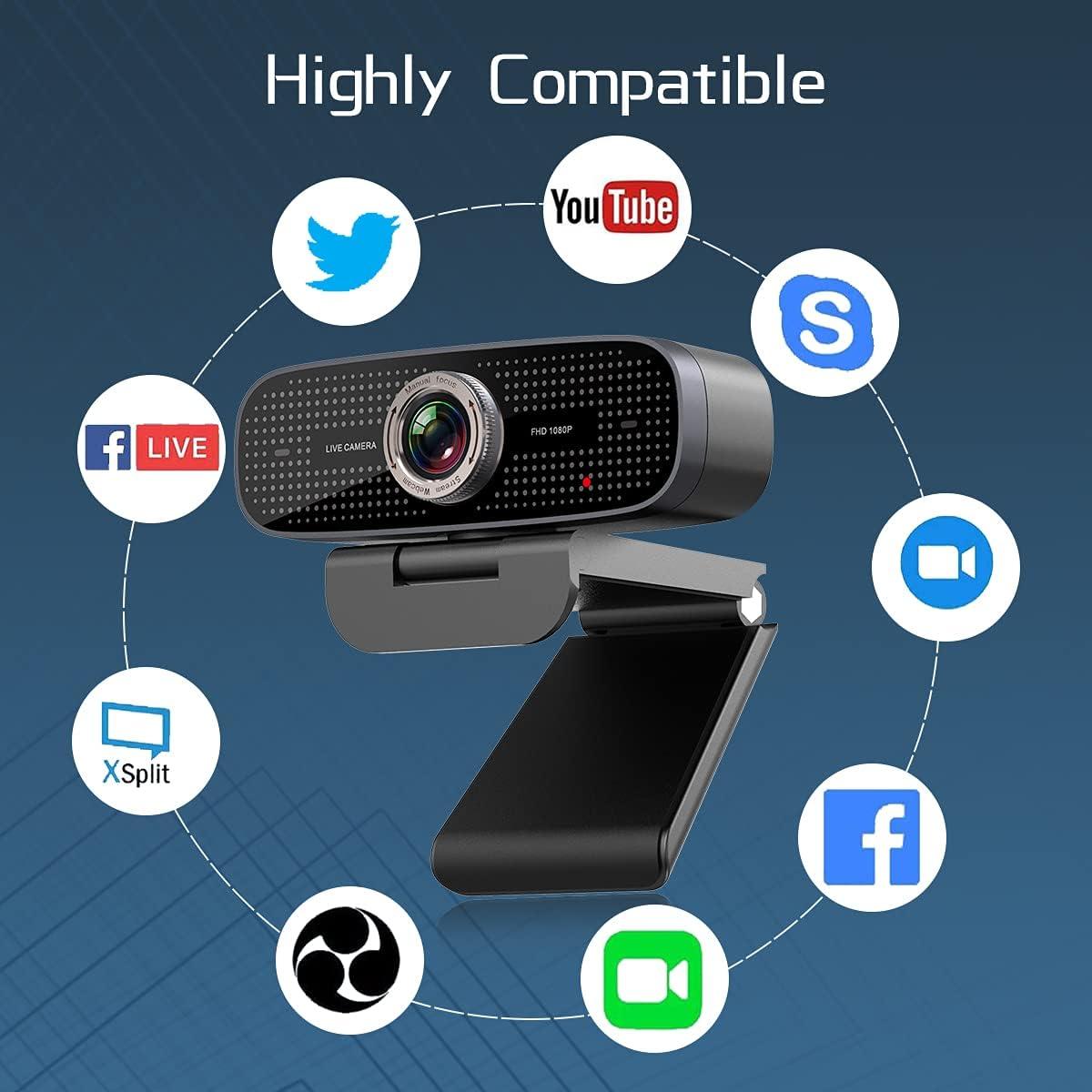 Cámara Web JETAKu 927 HD 1080P con Micrófono Estéreo USB