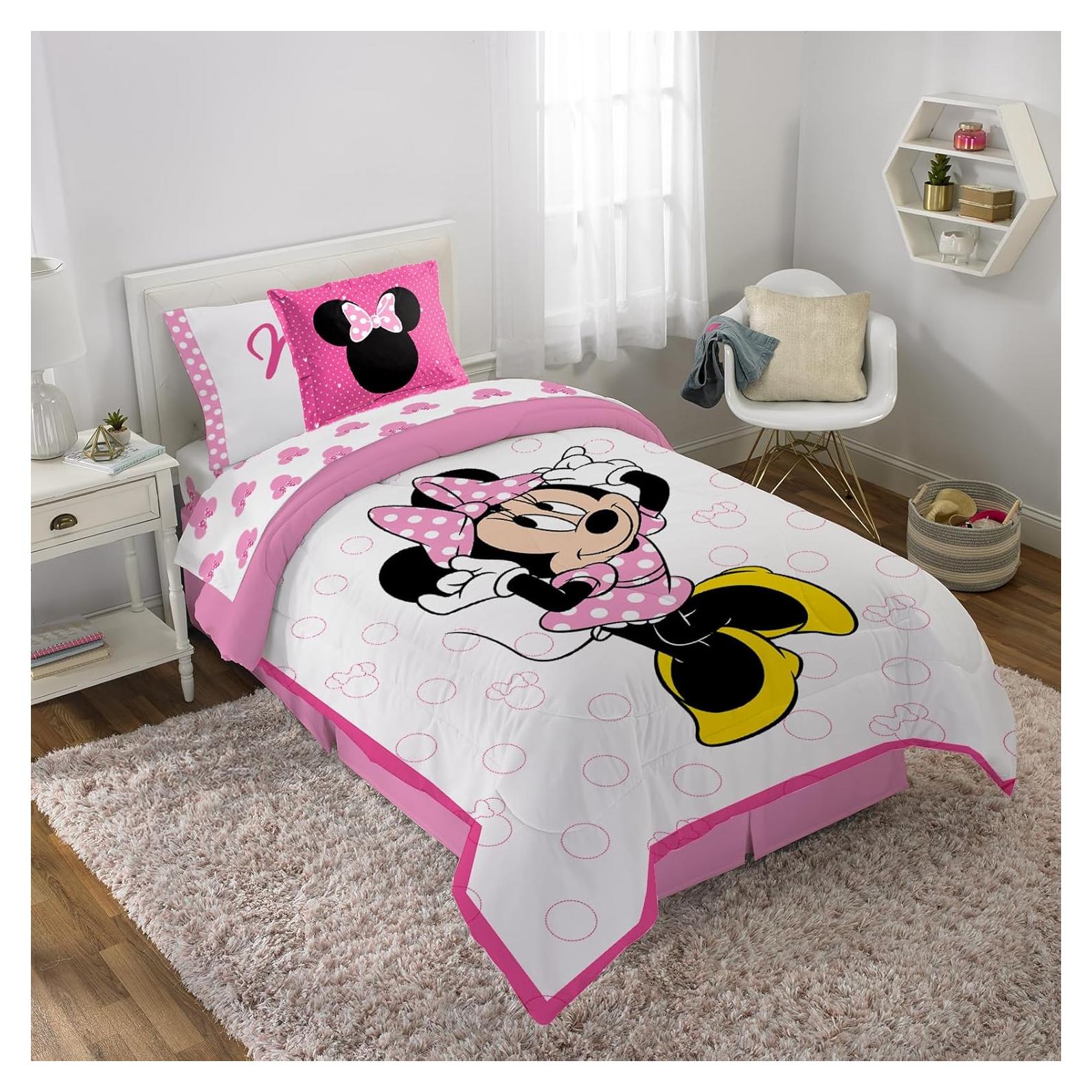 Juego de Cama Twin Jay Franco Minnie Mouse 5 Piezas