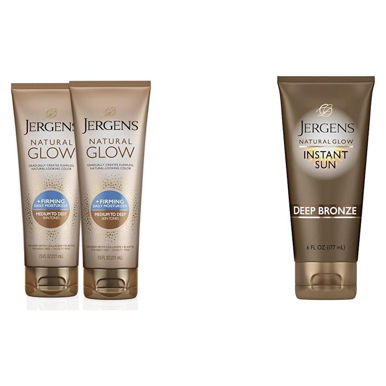 Loción Autobronceadora Jergens Glow Natural +FIRMING 221.6ml