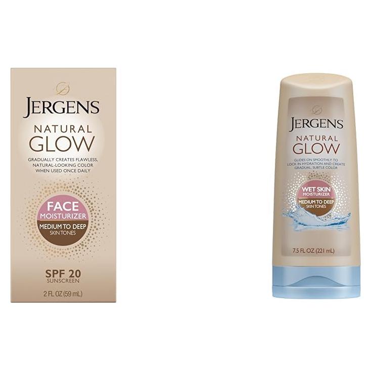 Hidratante Facial Autobronceador Jergens Natural Glow SPF 20