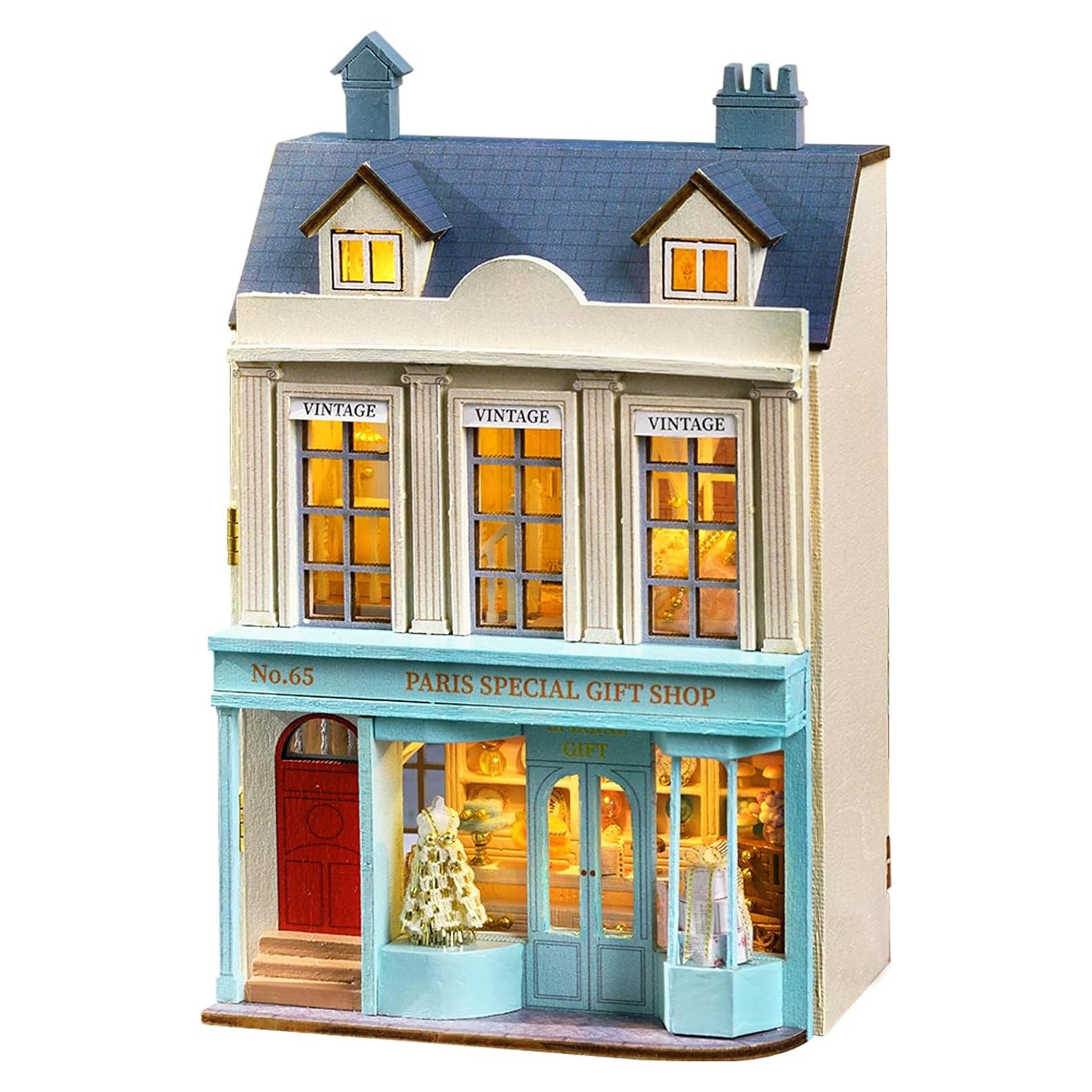 Casa de Muñecas Flever DIY con Muebles 8,89x5,84x13,46cm