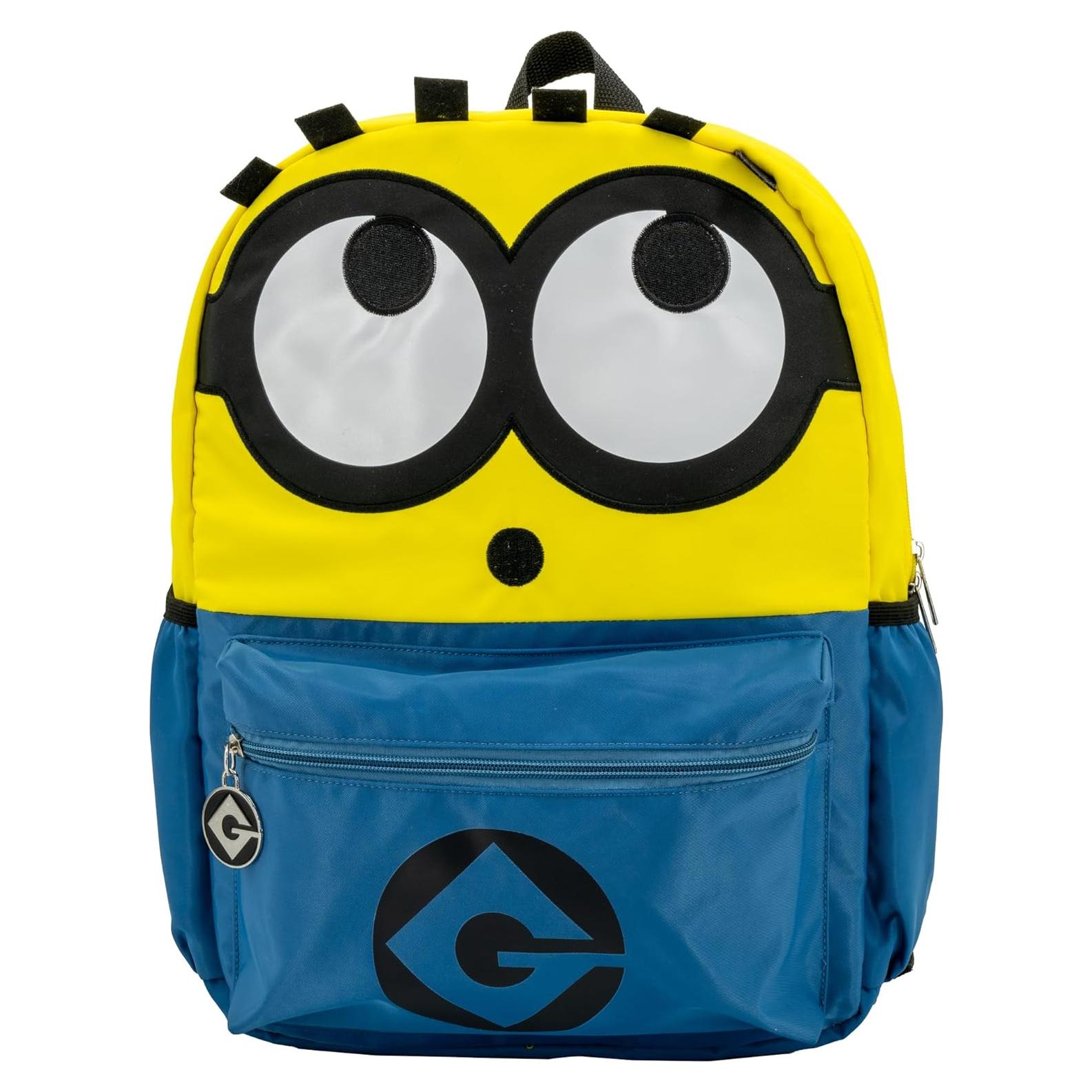 Mochila Escolar Minions 16" 3D Amarilla para Niños