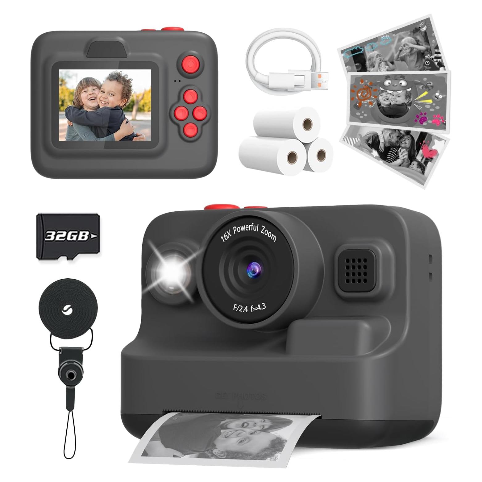 Cámara Instantánea Yehtta para Niños 2.4" 1080P con Impresión