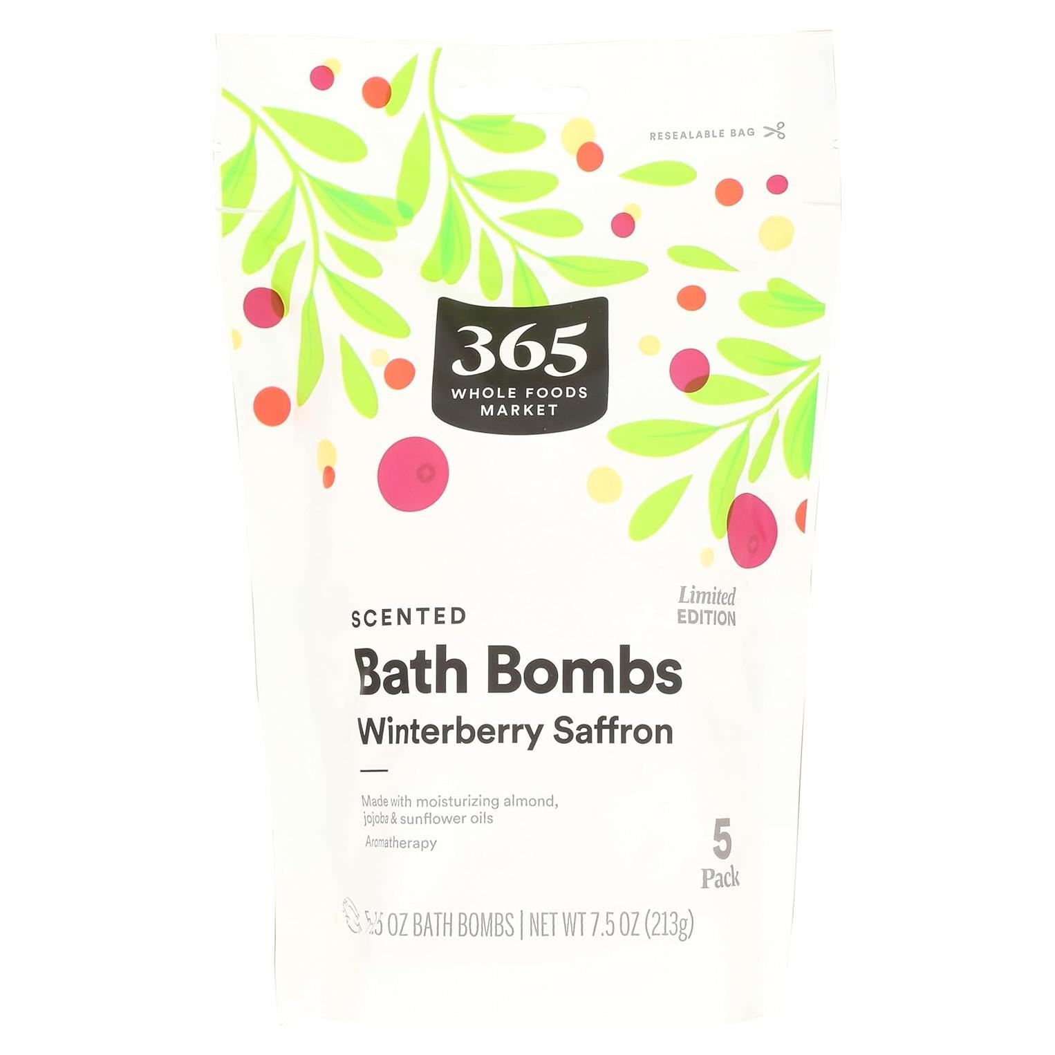 Bomba de Baño Saffron Winterberry 365 Whole Foods 5 Unidades