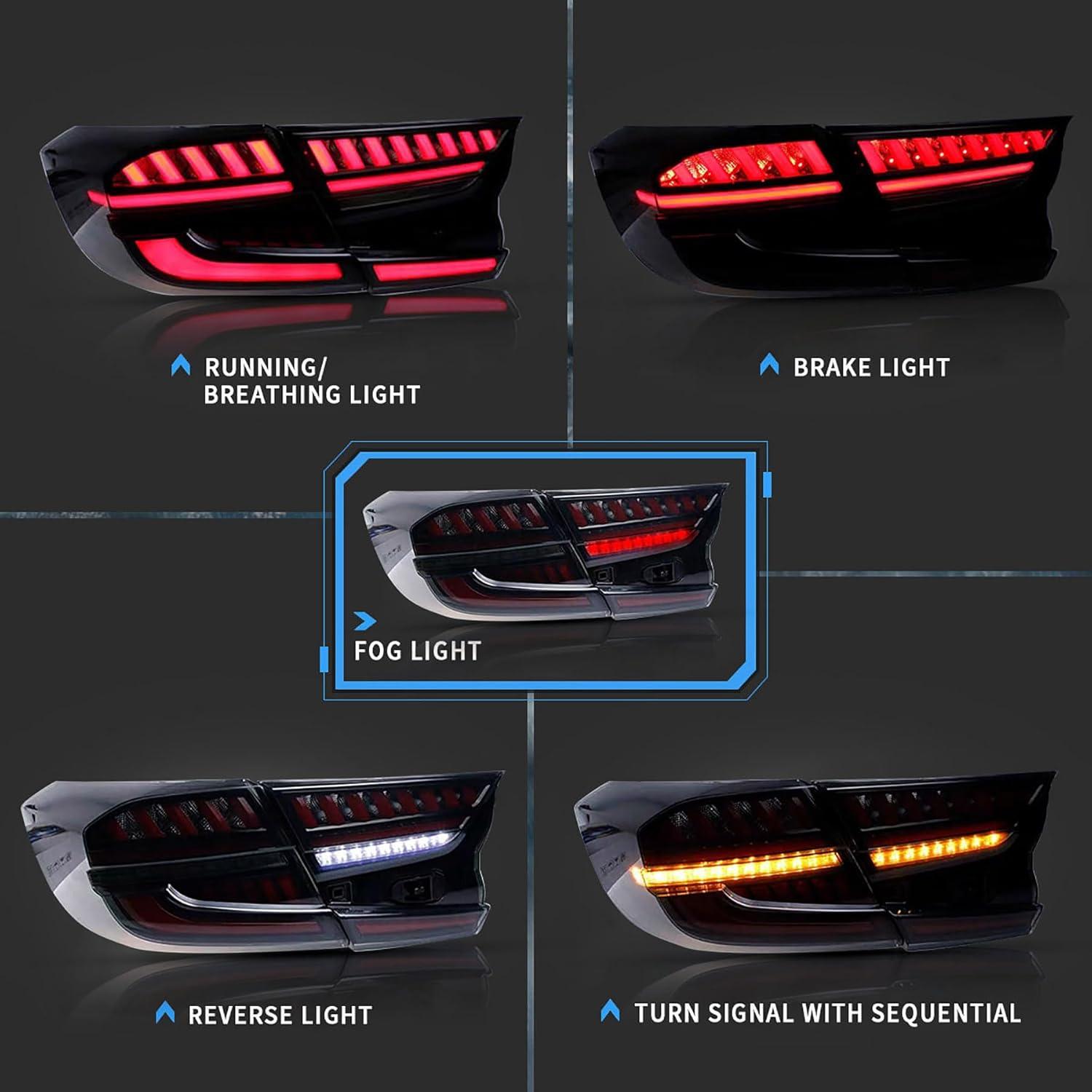 Luces Traseras LED VLAND para Honda Accord 2018-2022 Ahumadas