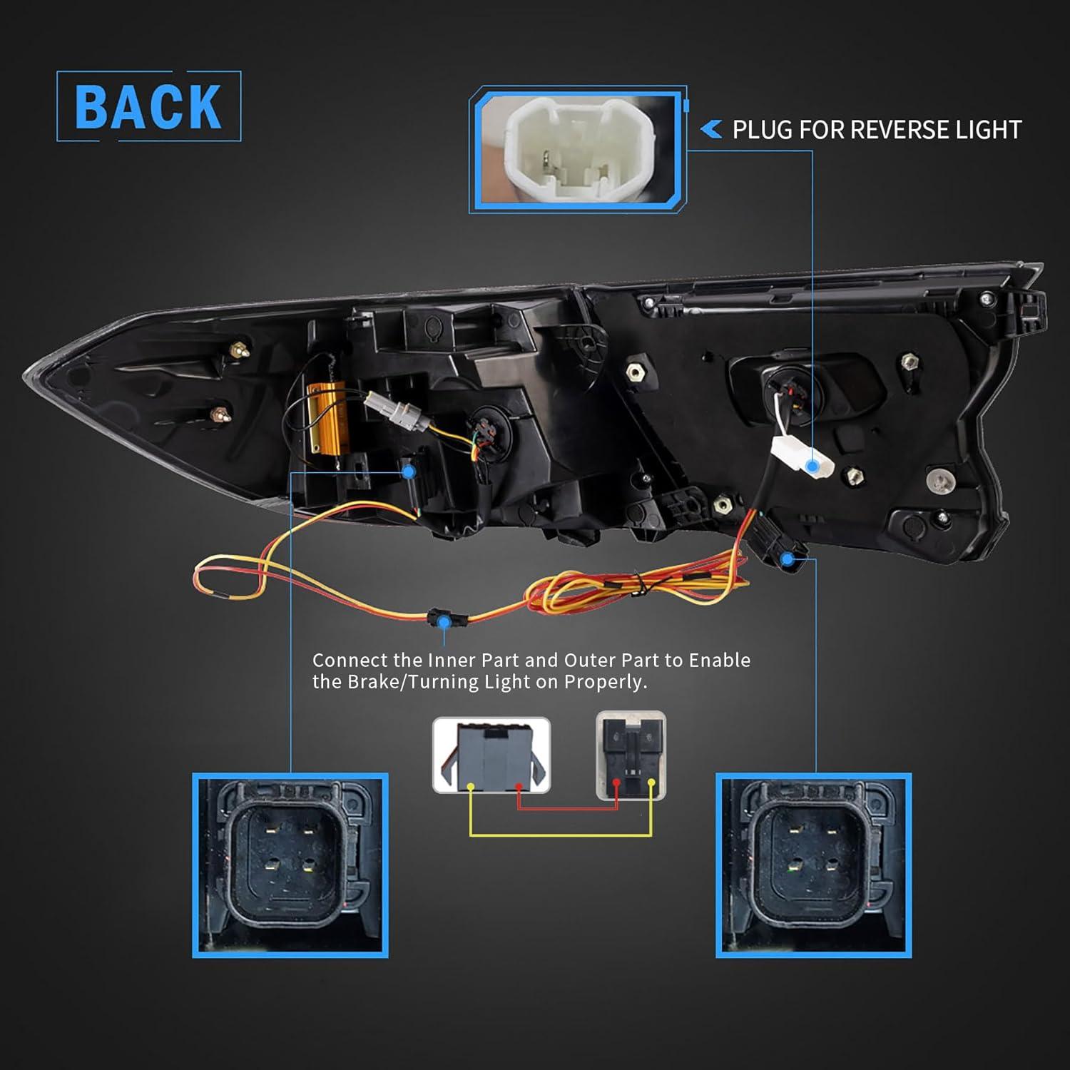 Luces Traseras LED VLAND para Honda Accord 2018-2022 Ahumadas