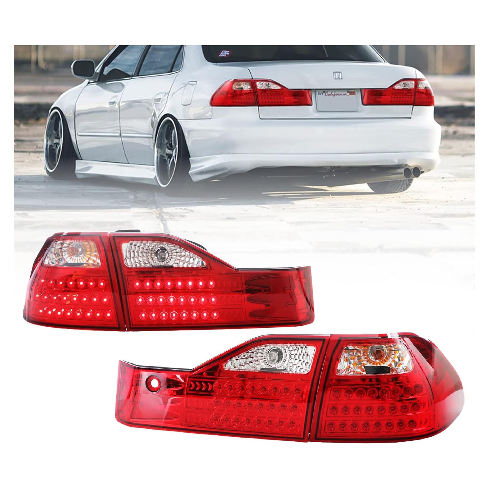 Luces Traseras LED JDM Rojo/Transparente para Honda Accord 2001-2002
