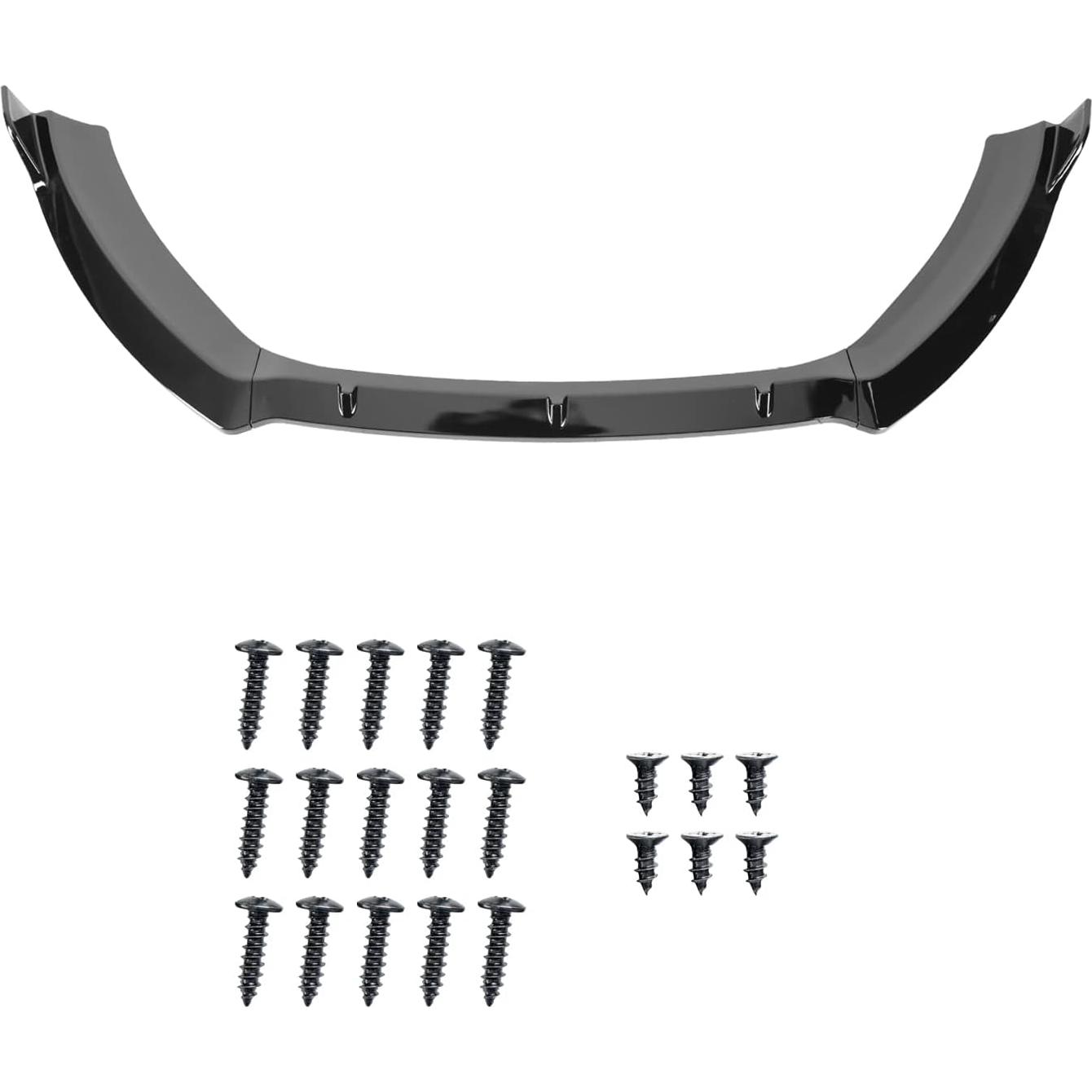 Labio de Parachoques Frontal Negro Brillante Spec-D para Ford Fiesta 2014-2019