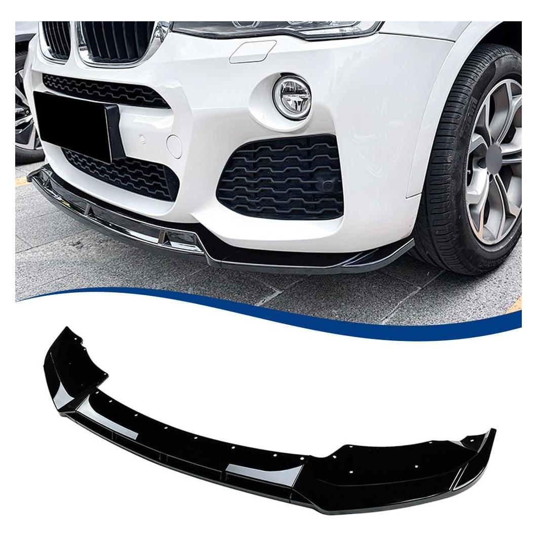 Labio Frontal BMW M-Sport F25 F26 LCI ABS Negro Brillante