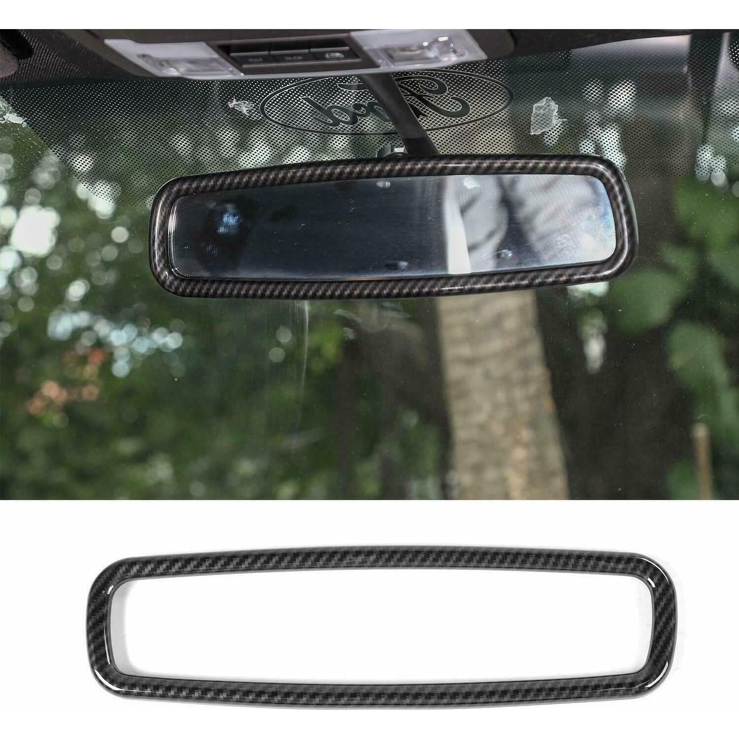 Cubierta Espejo Retrovisor Interior Ford ZJYAIZD Fibra Carbono