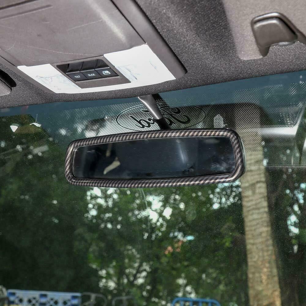Cubierta Espejo Retrovisor Interior Ford ZJYAIZD Fibra Carbono