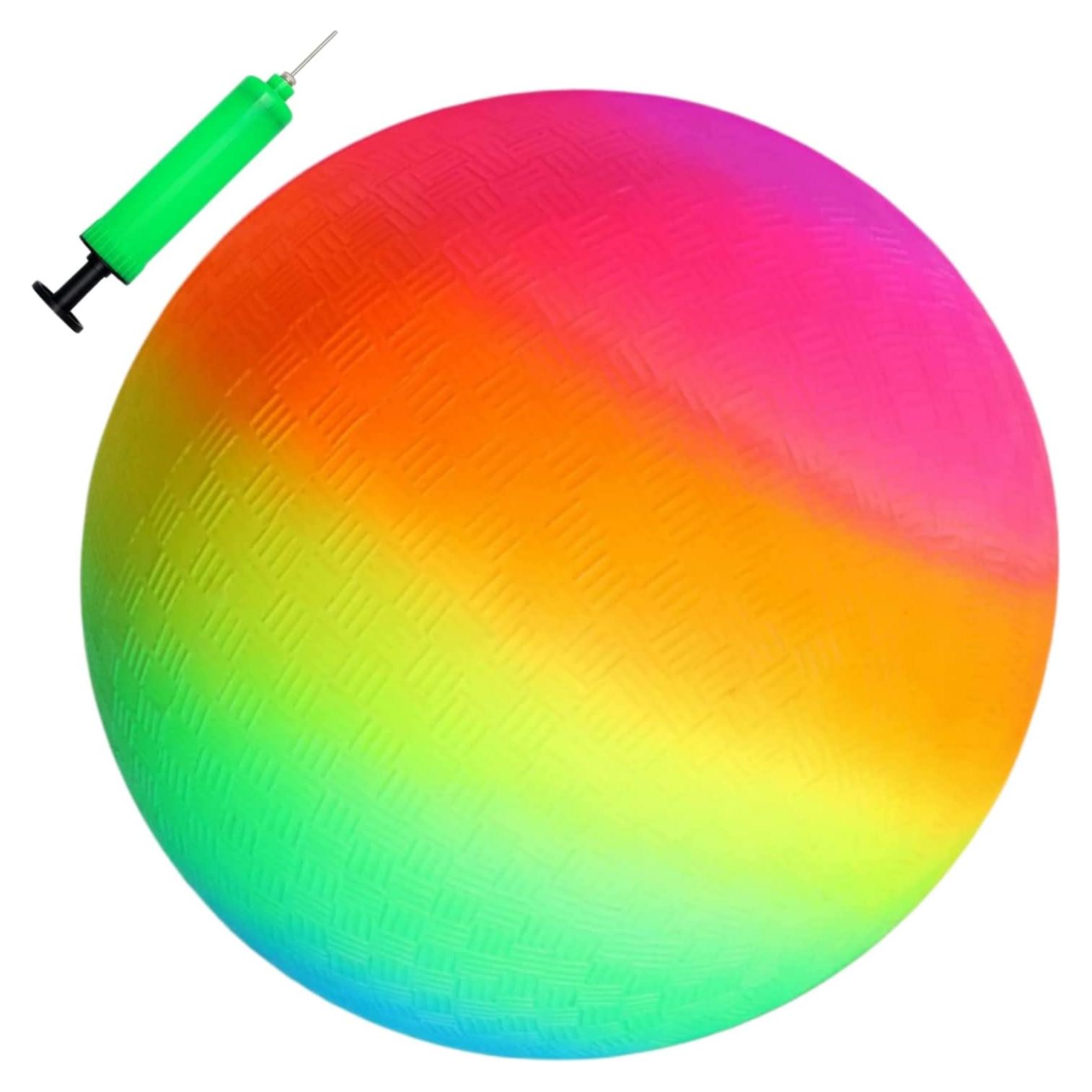 Pelota de Patio YNHFIFI 21.5 cm Arcoíris con Bomba