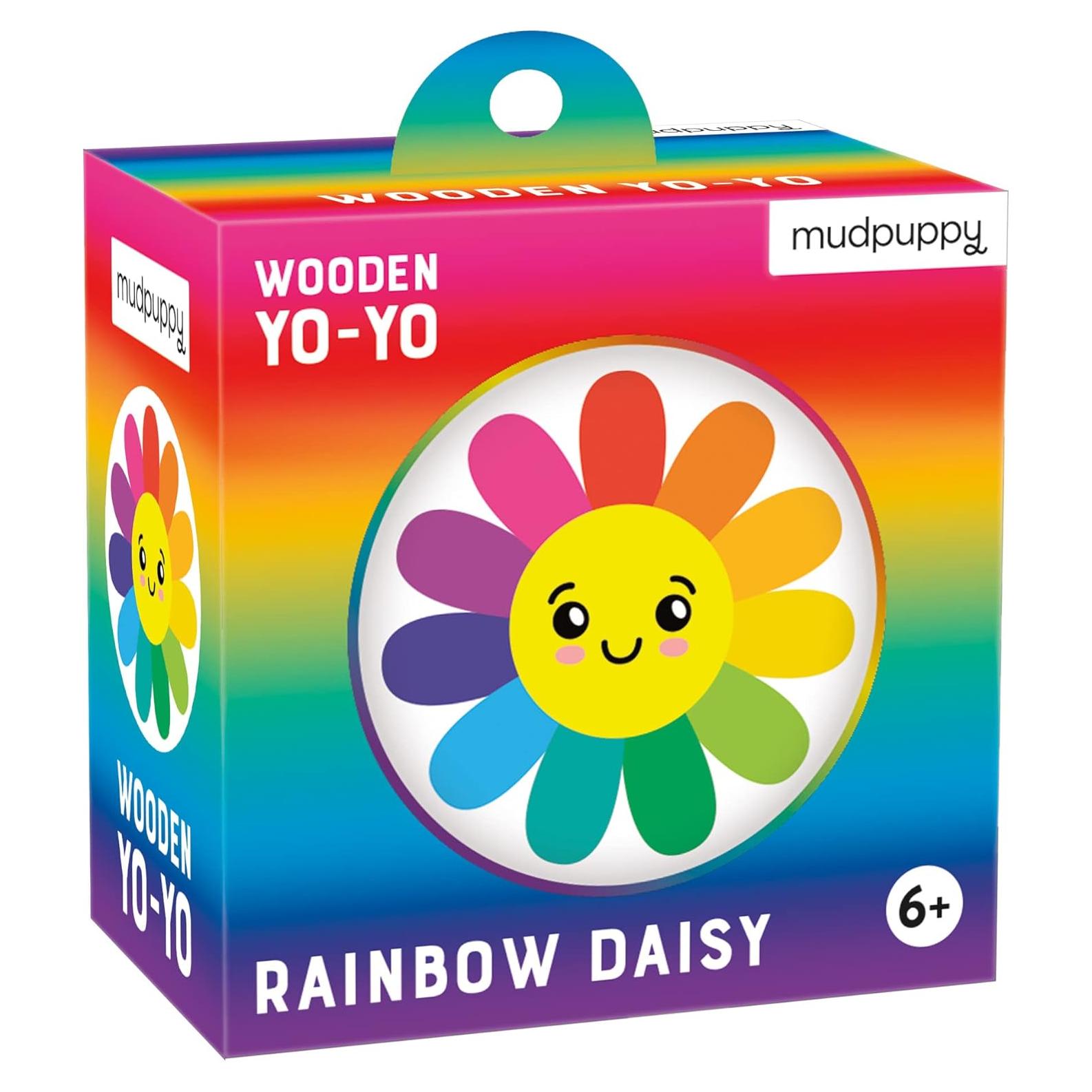 Yo-Yo de Madera Mudpuppy Margarita Arcoíris para Niños