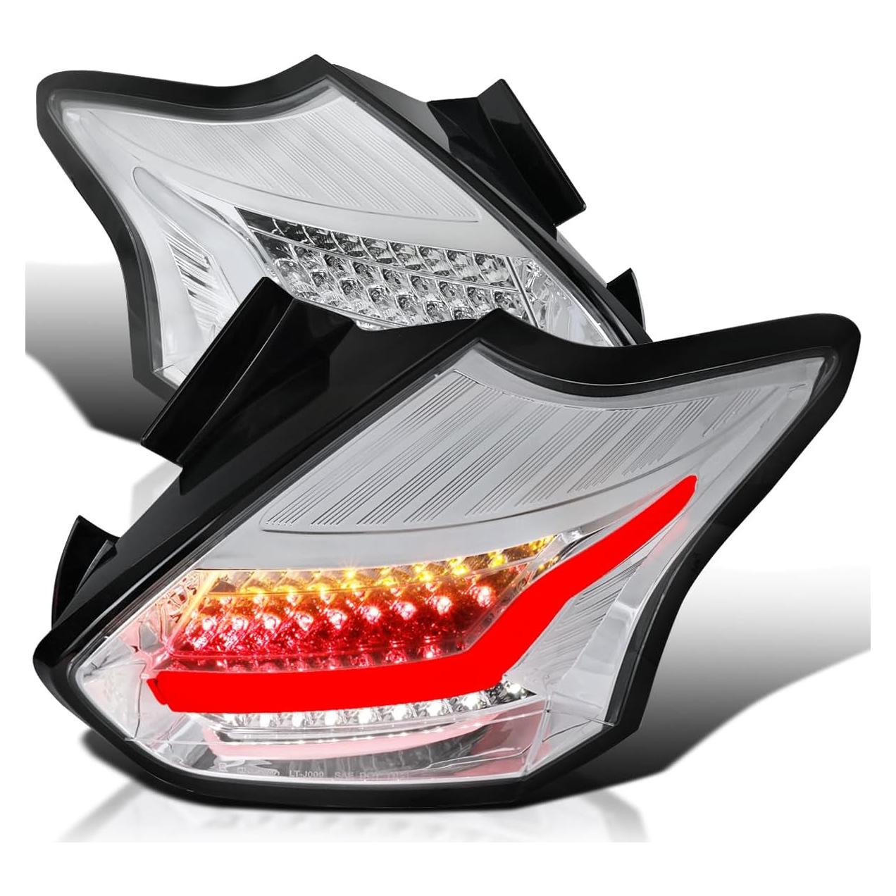 Espejo D Ajuste LED Cromado para Ford Focus 2015-2018